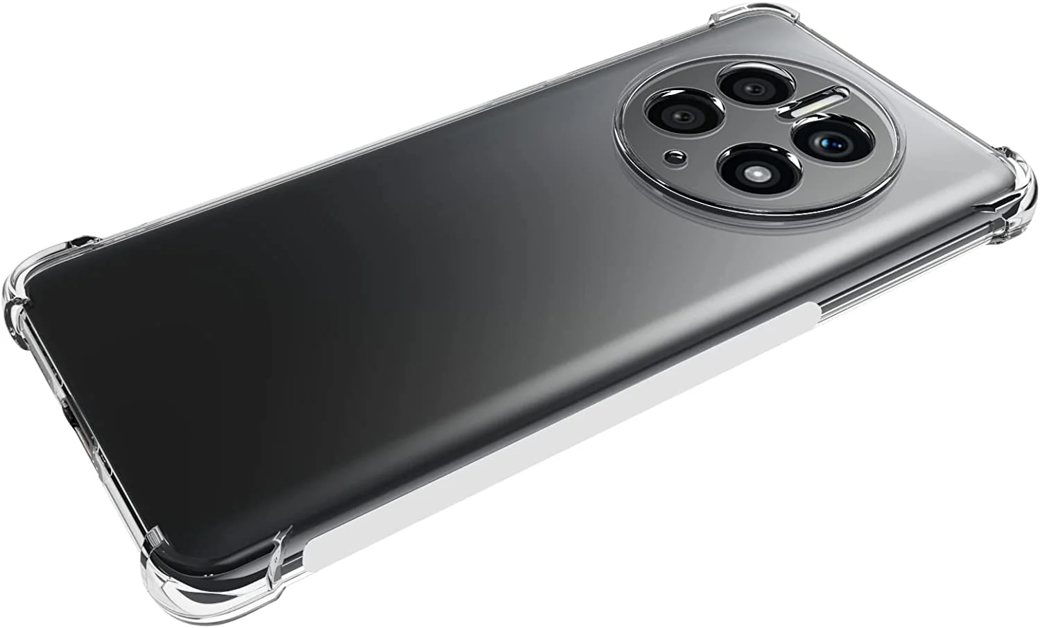 DL3 Mobilak Case Compatible with Huawei Mate 50 Pro, Cover Silicone Transparent TPU Gorilla Anti-shock Protector Camera Shockproof Corners - Clear