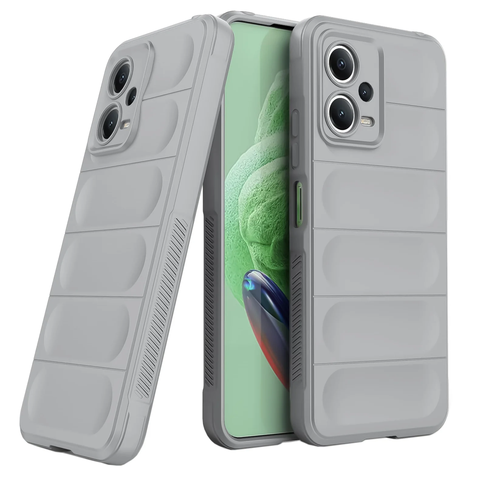DL3 Mobilak Soft Silicone Protective Case for Xiaomi Redmi Note 12 5G / Poco X5 5G with Camera Protection and Shockproof Design - Gray