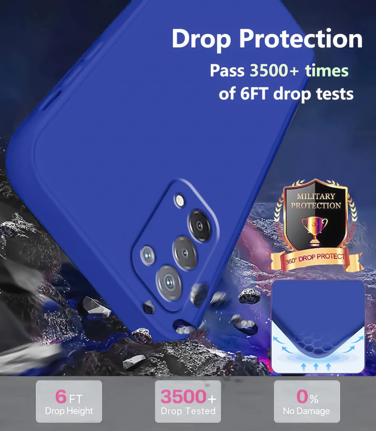 DL3 Mobilak Liquid Silicone Protective Case with Soft Microfiber Lining with Full Camera Protection for realme 7 Pro - Pepsi