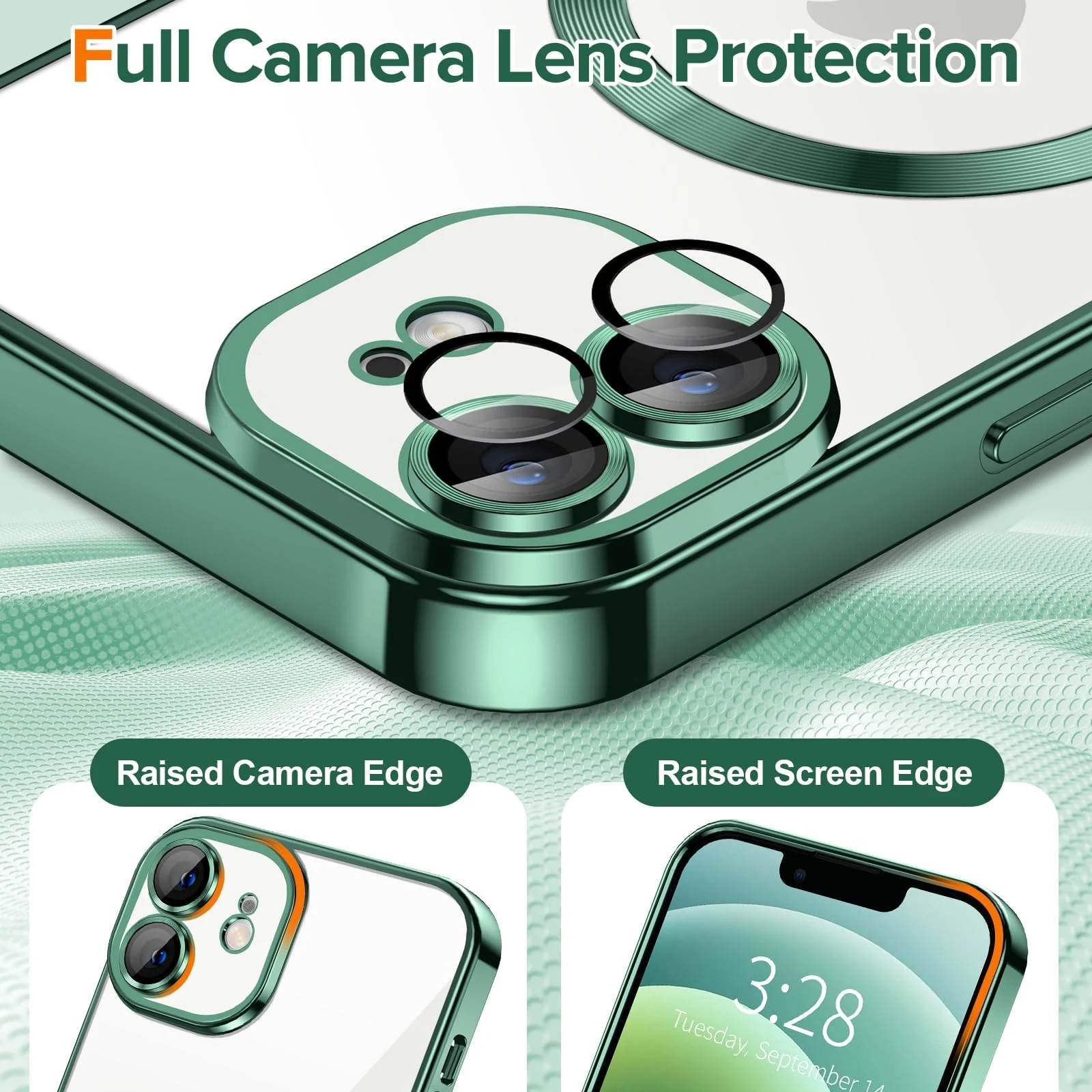 DL3 Mobilak Plated-Edge TPU Protective Case with Camera Protection for iPhone 11 - Green