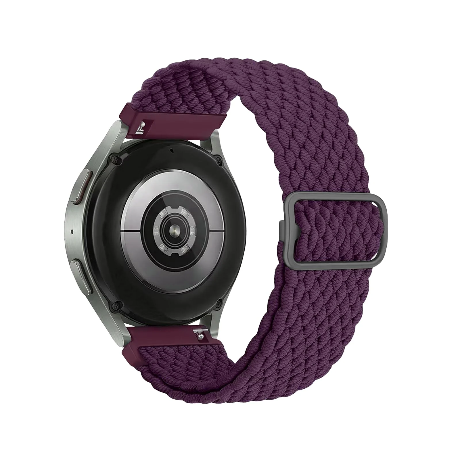 DL3 Mobilak 20mm Stretchy Nylon Strap For Samsung Galaxy Watch 7/6/5/4/FE Band 40mm 44mm/Galaxy Watch 6/4 Classic Bands 47mm 43mm 46mm 42mm/Watch 5 pro 45mm/3 41mm/Active 2, Sport Breathable Braided Wristband - Cherry