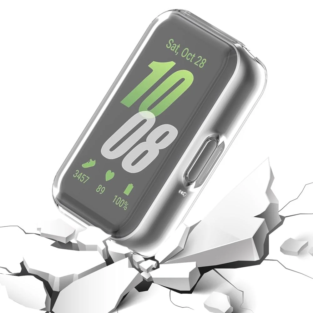 DL3 Mobilak Case Compatible with Samsung Galaxy Fit 3 Case All-Around with Built-in Screen Protector Watch Soft TPU Shockproof Cover Slim Guard Thin Bumper Shell Protector - Clear