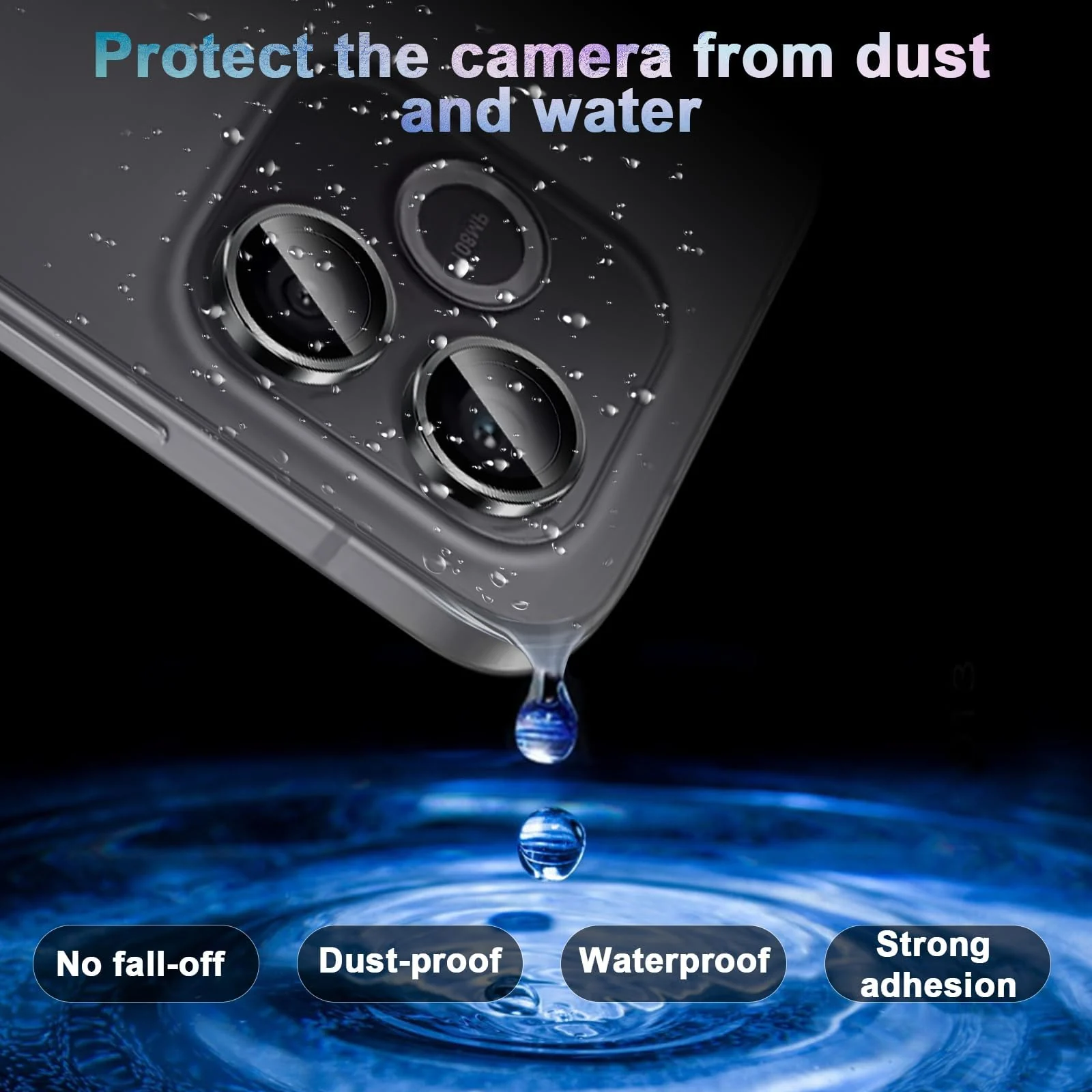 DL3 Mobilak Camera Lens Protector for HONOR 600 Lite 5G Accessories, 9H Tempered Glass Metal Individual Ring Camera Cover Screen Protector, Case Friendly, Anti Scratch - Black