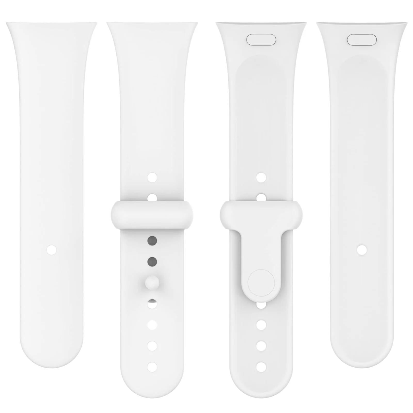 DL3 Mobilak Strap for Xiaomi Redmi Watch 3 Only, Soft Silicone Watch Band with Secure Buckle, Sport Replacement Wristband Bracelet Strap for Men & Women - White