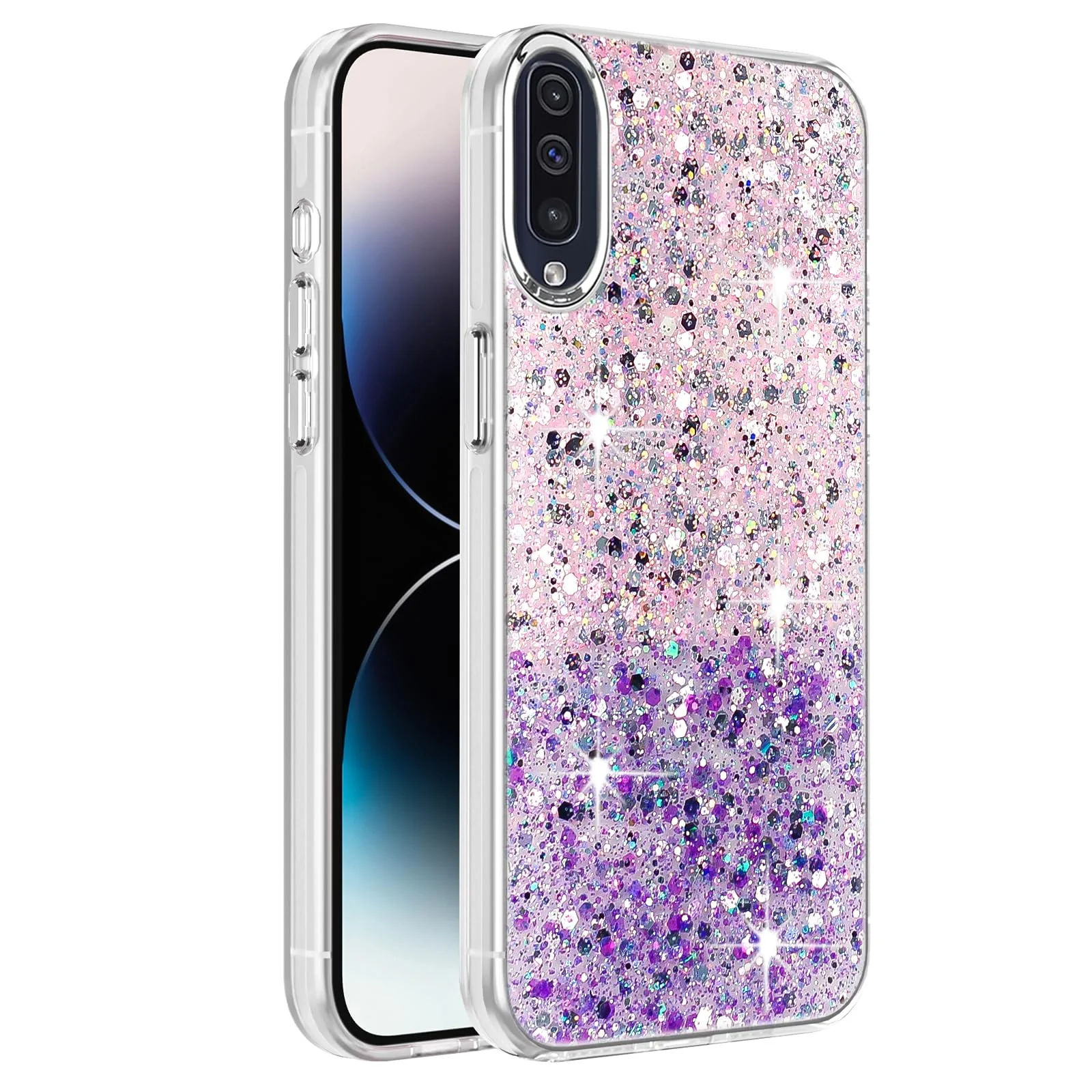 Samsung Galaxy A50 / A30S / A50S — DL3 Mobilak Glitter Protective Case for Samsung Galaxy A50 / A30S / A50S, Supports wireless charging, Camera protection, Shock-absorbing protection