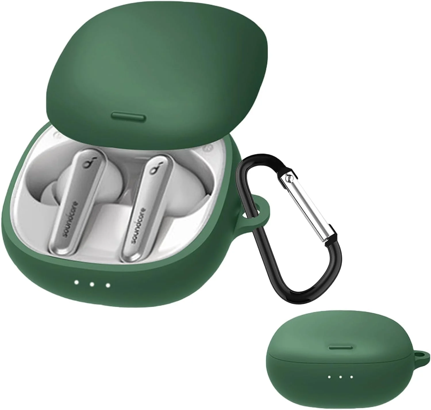 DL3 Mobilak Silicone Case Compatible with Soundcore Liberty Air 2 Pro Earbuds, Soft Silicone Protective Case Cover, Shockproof Sleeve with Carabiner