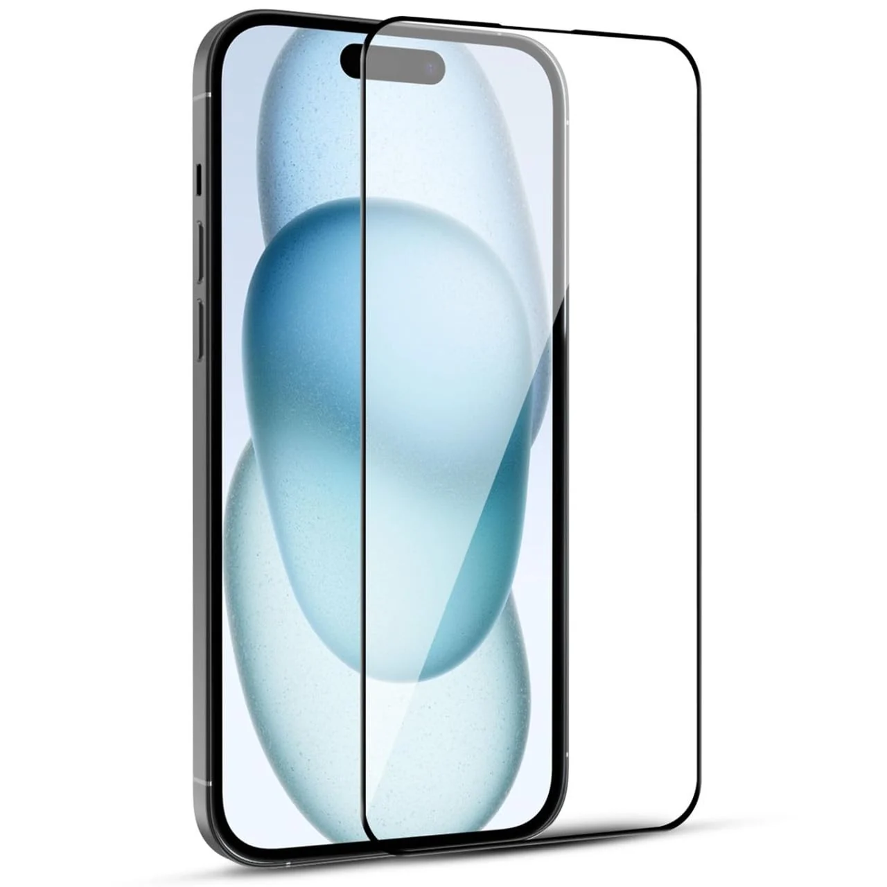 DL3 Mobilak iPhone 15+ Plus Screen Protector, Tempered Glass Film for iPhone 15 Plus 6.7, 9H Mobile Phone Screen Protectors Anti-Scratch Anti-Shatter Anti-Impact Bubble Free Ultra Resistant HD Clear - Black