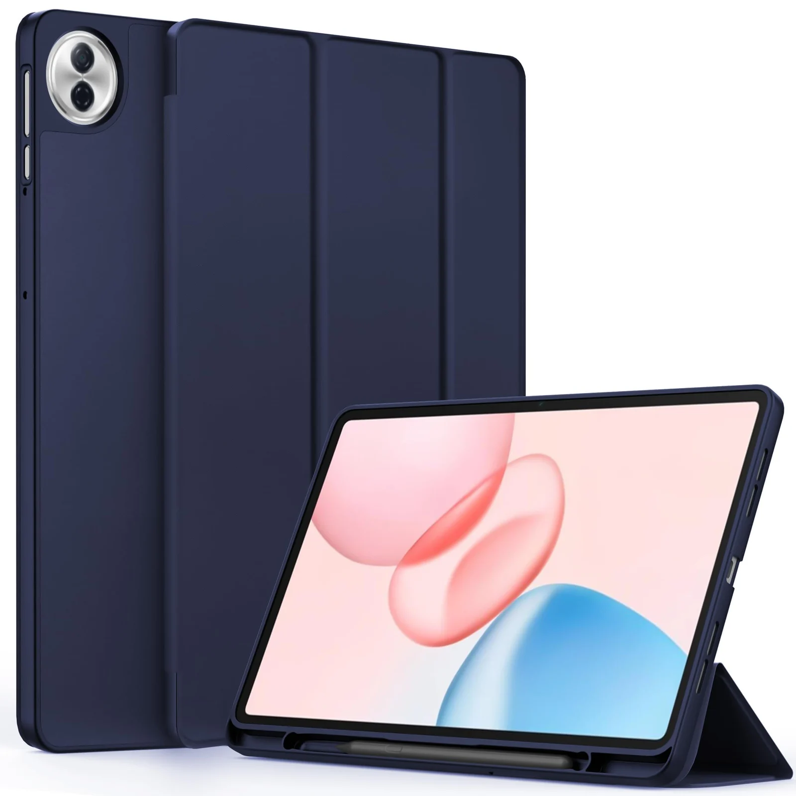 DL3 Mobilak Honor Pad 10 12.1 inch 2025 Case with Pen Holder, Soft TPU Back Trifold Stand Protective Smart Cover Flip, Auto Wake & Sleep