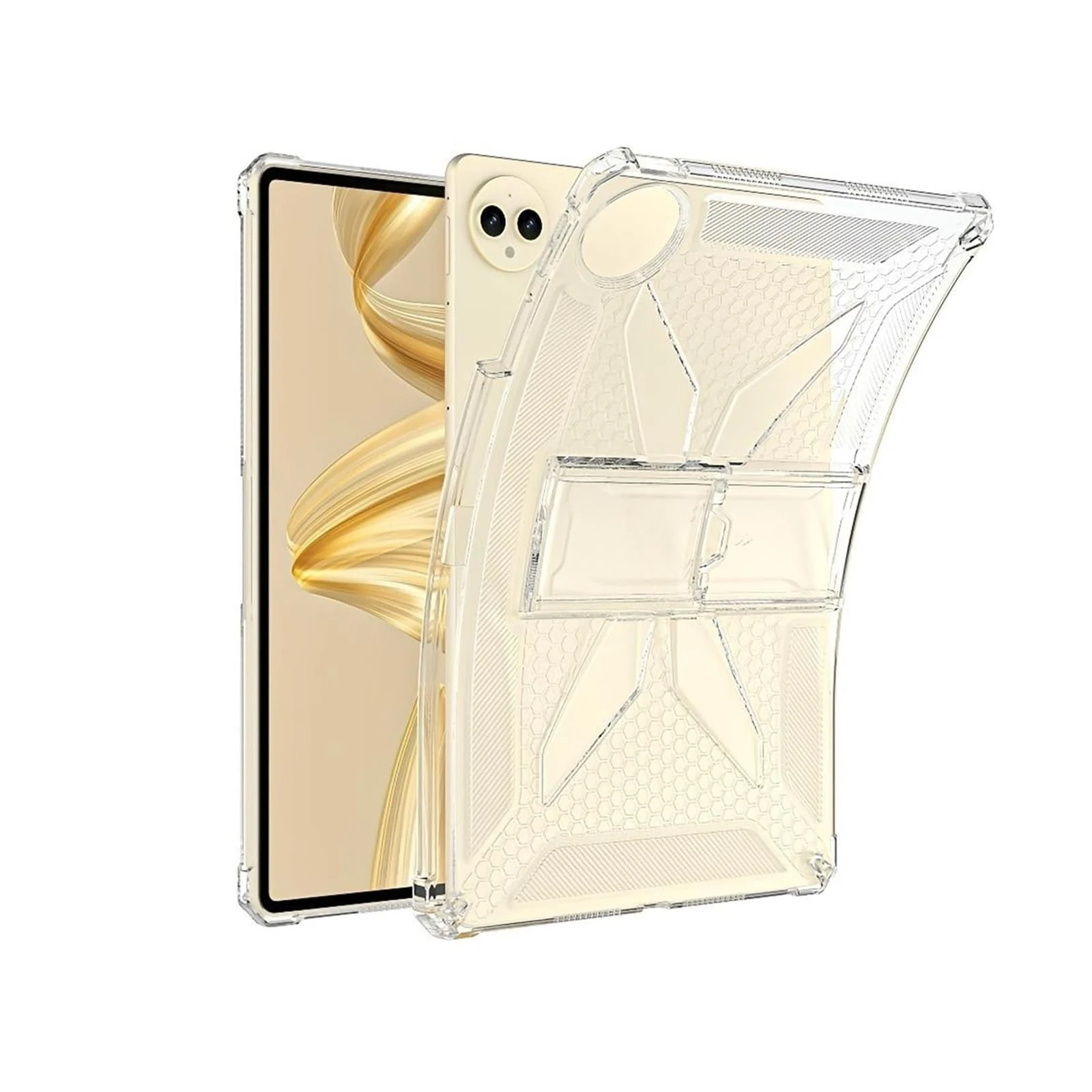 DL3 Mobilak Stand Case for Huawei MatePad Pro 12.2-inch Tablet (2024) Case Shockproof, Thin Slim Lightweight Anti-Yellowing Bumper, Kickstand Cover, with Pencil Holder - Clear