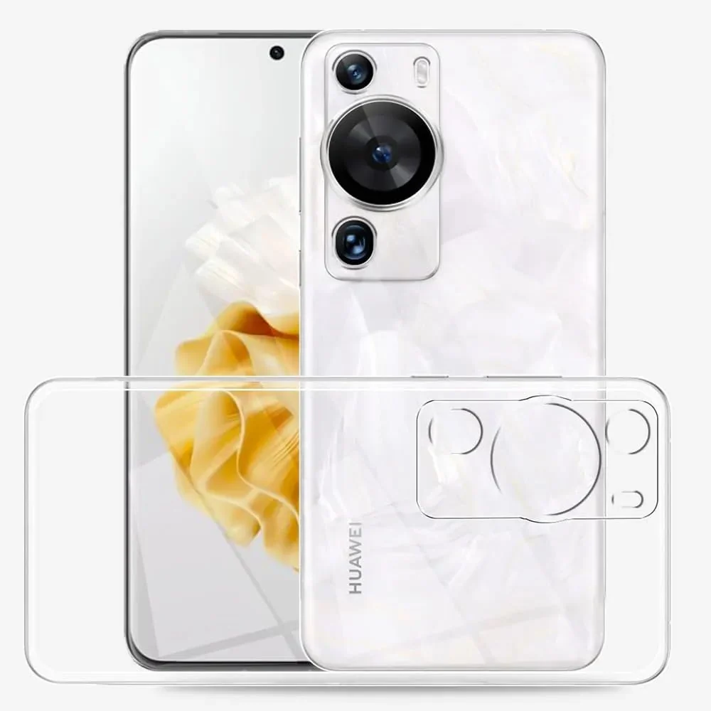 DL3 Mobilak Case Compatible with Huawei P60 Pro/Huawei P60 Case Crystal Soft TPU Gel Case Flexible Silicone Anti-Scratch Camera Protection TPU Cover - Clear