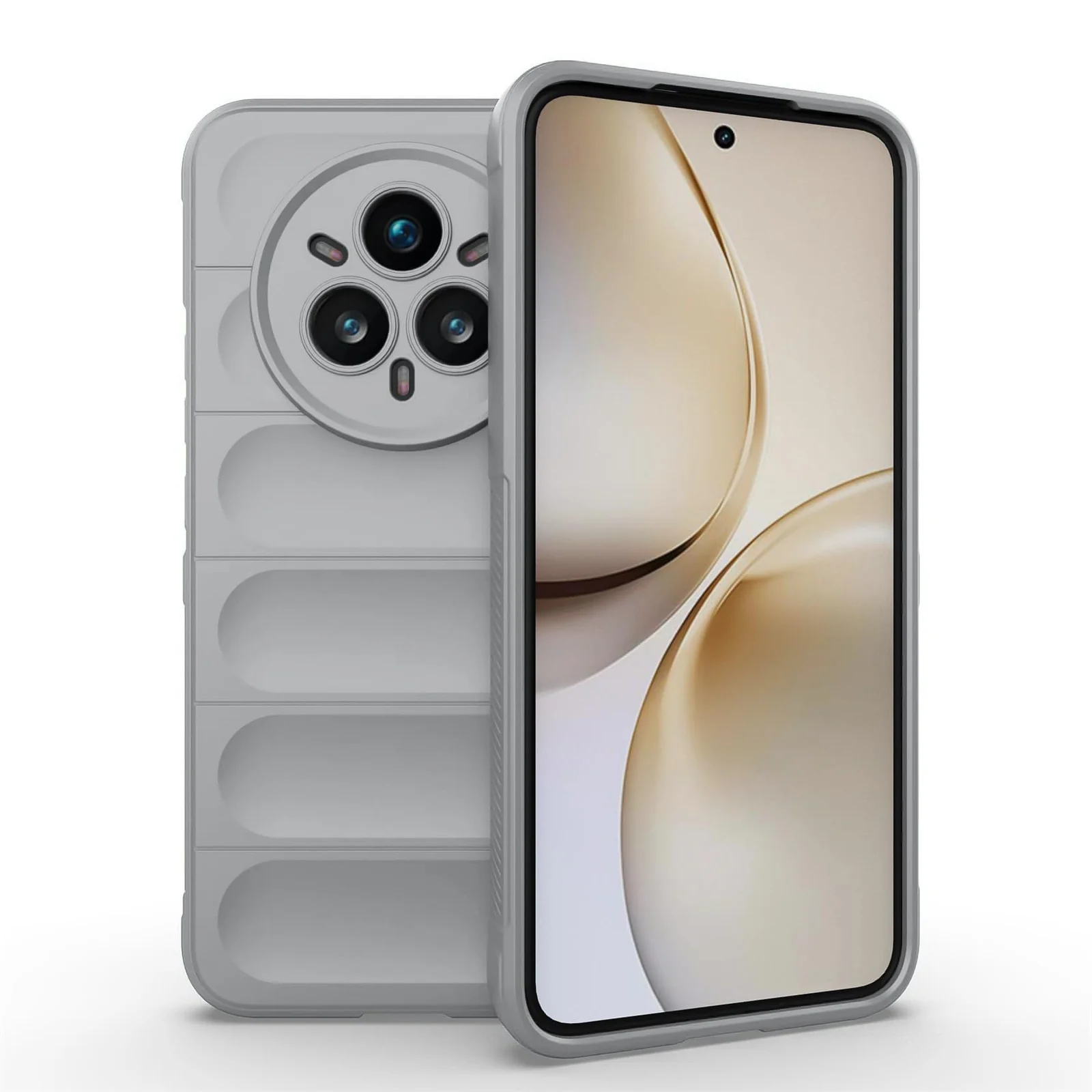 DL3 Mobilak Flexible Silicone and TPU Protective Case with Camera Protection for realme 14 Pro Plus 5G - Gray