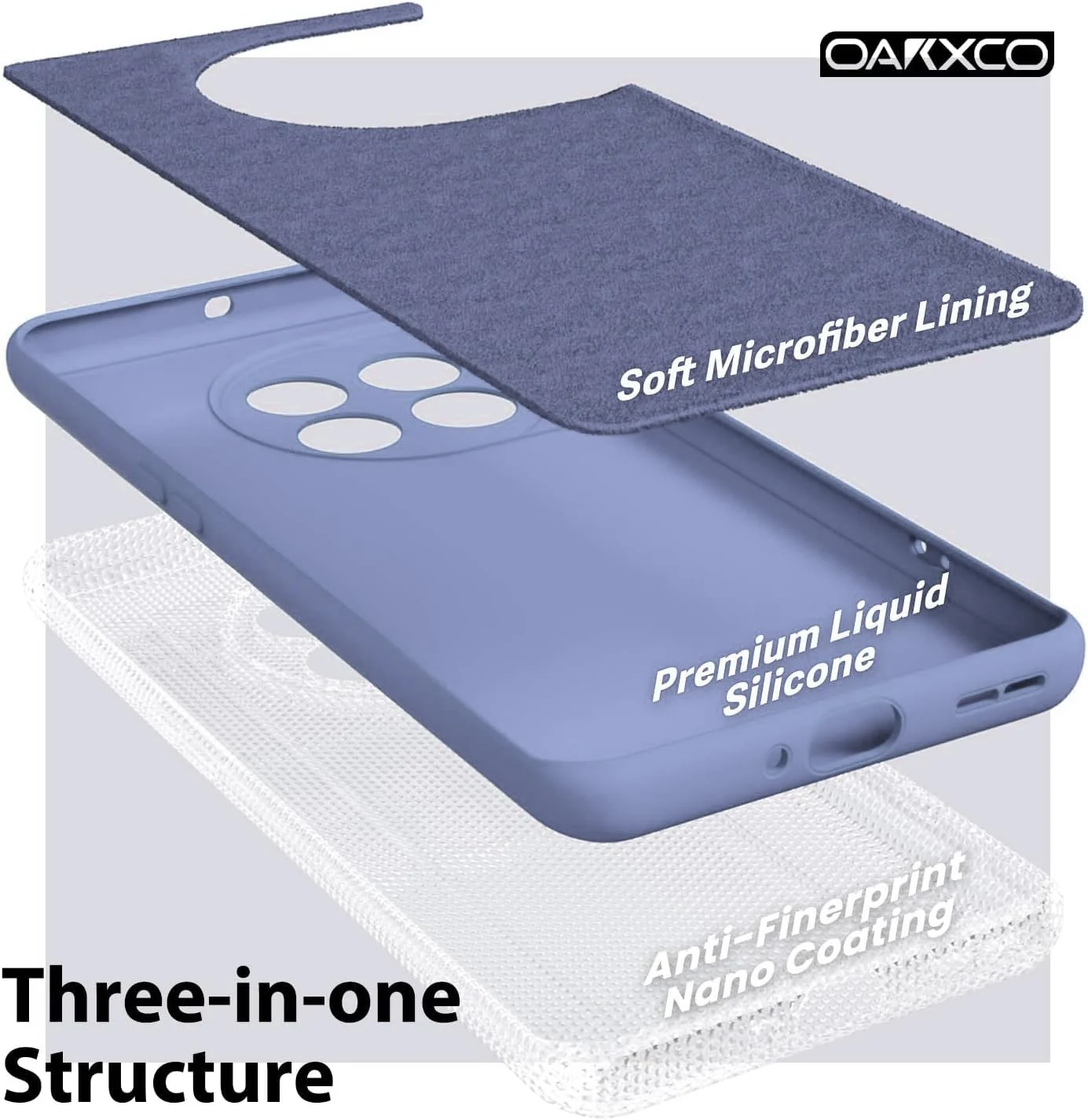 DL3 Mobilak Magnetic Car-Mount Case for OnePlus 11 with Built-In Kickstand and Ring Holder - Lavender Blue