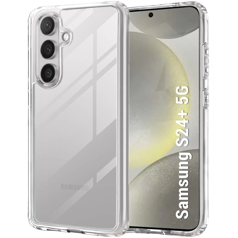 DL3 Mobilak Case Compatible with Samsung Galaxy S24 Plus Case Crystal Soft TPU Gel Case Flexible Silicone Anti-Scratch TPU Cover - Clear