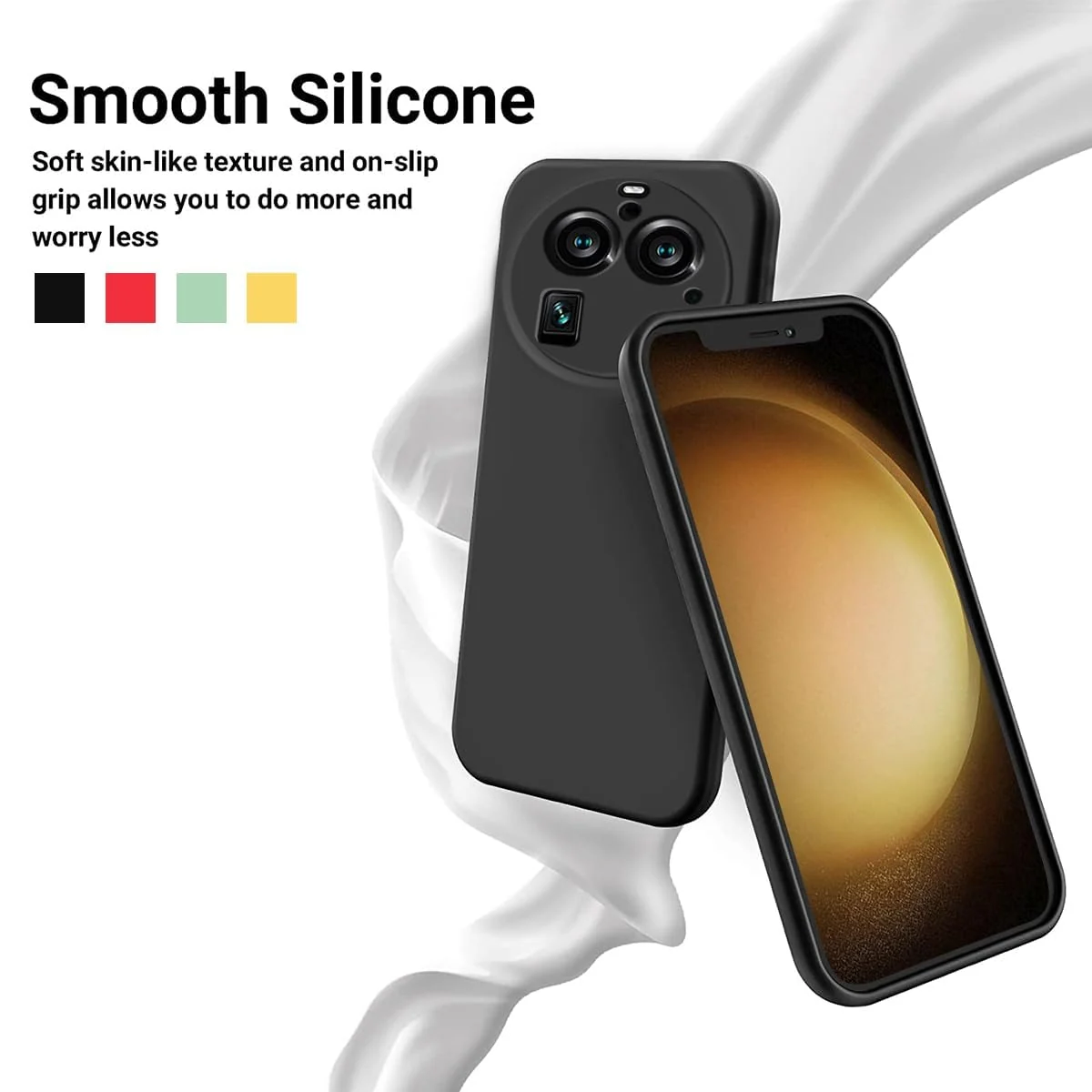 DL3 Mobilak Silicone Protective Case for OPPO Find X6 Pro - Black