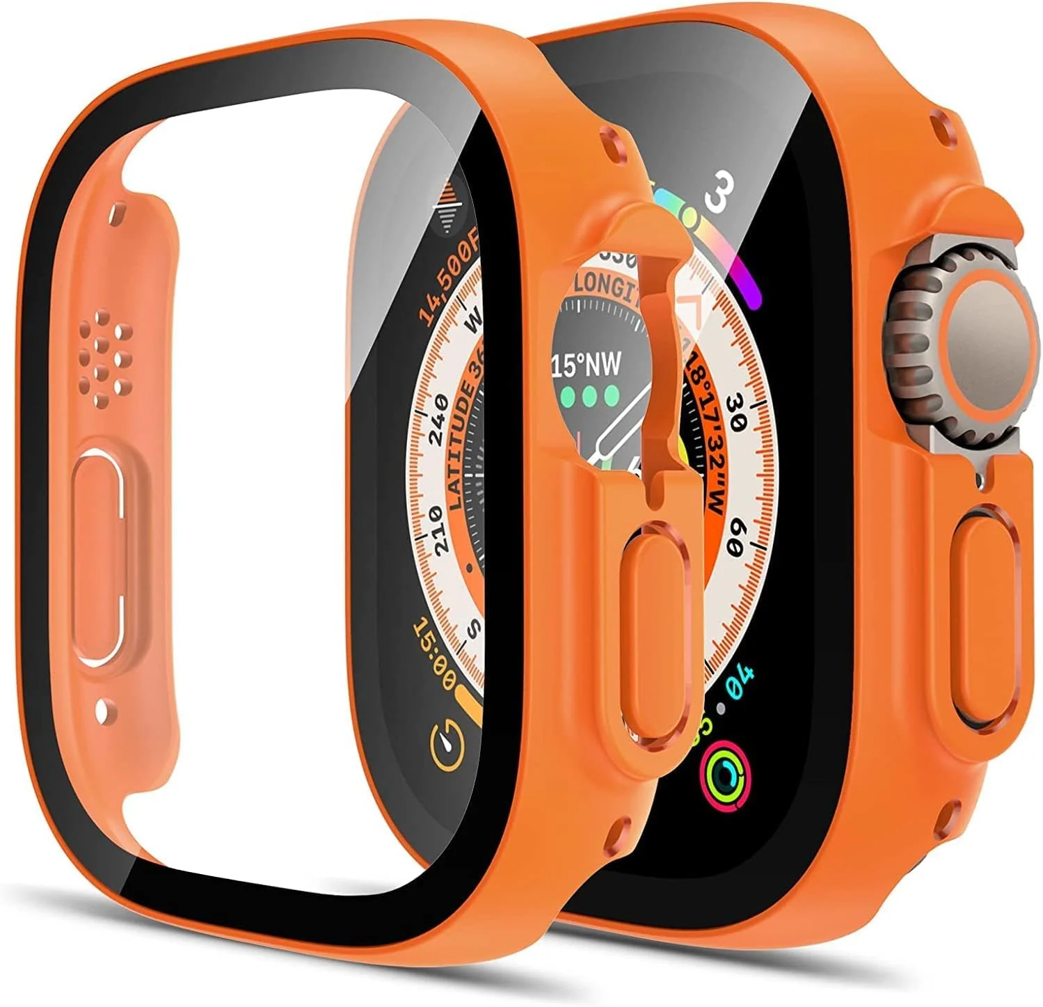 DL3 Mobilak Hard Case Designed for Apple Watch Ultra 2 (2023) / Ultra 1 49mm, Built-in 9H [HD Clear] Tempered Glass Screen Protector, [Full Protection] Slim Cover for iWatch 49mm