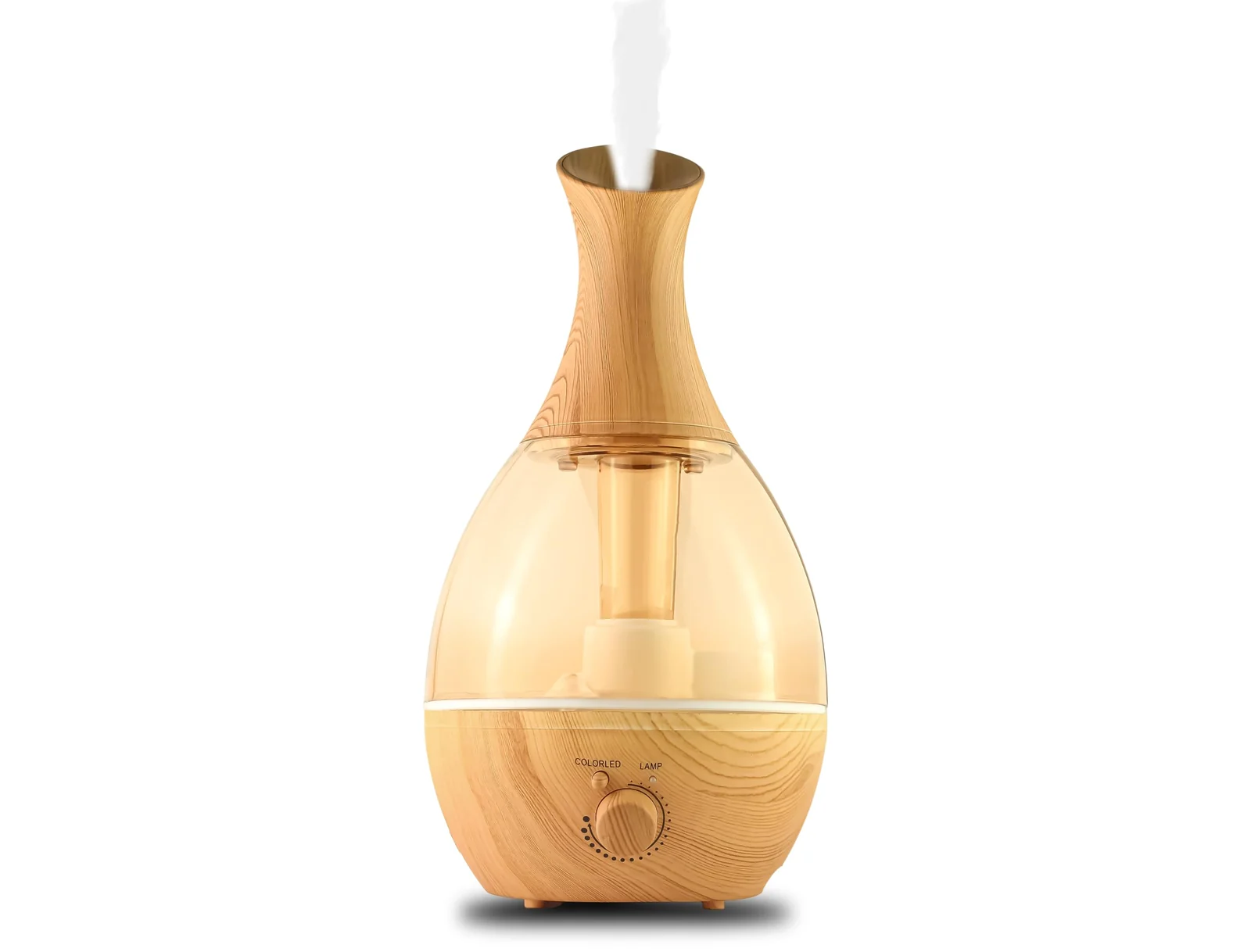 Mobigon 2.6 Litres Humidifier for Room, Cool Mist Ultrasonic Humidifier/Essential Oil Diffuser, Super Quiet 360°Nozzle, Colorful Change, Auto Shut Off&UV Light&, Lasts Up to 24 Hours - A. Light Woody