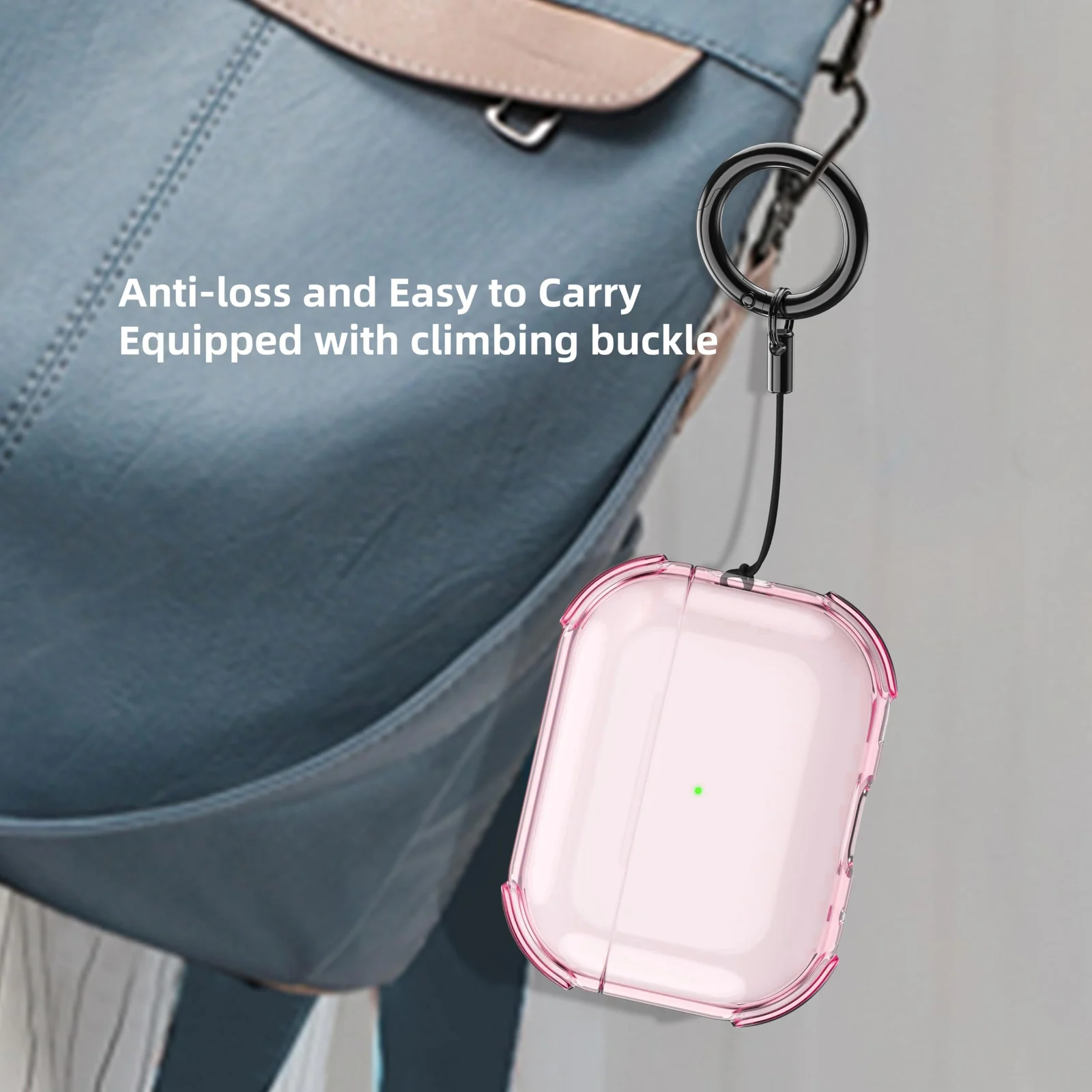 DL3 Mobilak AirPods Pro 3 (2025) Case, Clear TPU Material, Case Cover for Apple AirPod Pro 3nd Generation, Full-Body Protection, Lightweight, Anti-Scratch, Shockproof, Dustproof, Anti-Lost - Pink