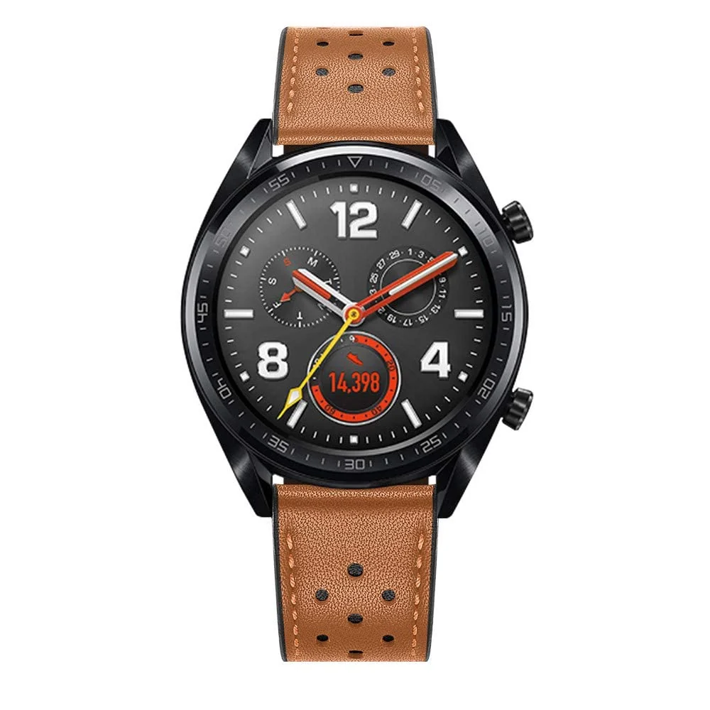 DL3 Mobilak Strap Leather 22MM Band For Samsung Galaxy Watch 3 45mm/Watch 46mm/Gear S3/Huawei watch GT5 GT4 GT3 46MM/Watch 4/3/GT2E/GT2 Pro/GT 3 Pro/GT5 Pro/GT GT2 46MM/Amazfit GTR 4/3/3 Pro/2/2e - Black