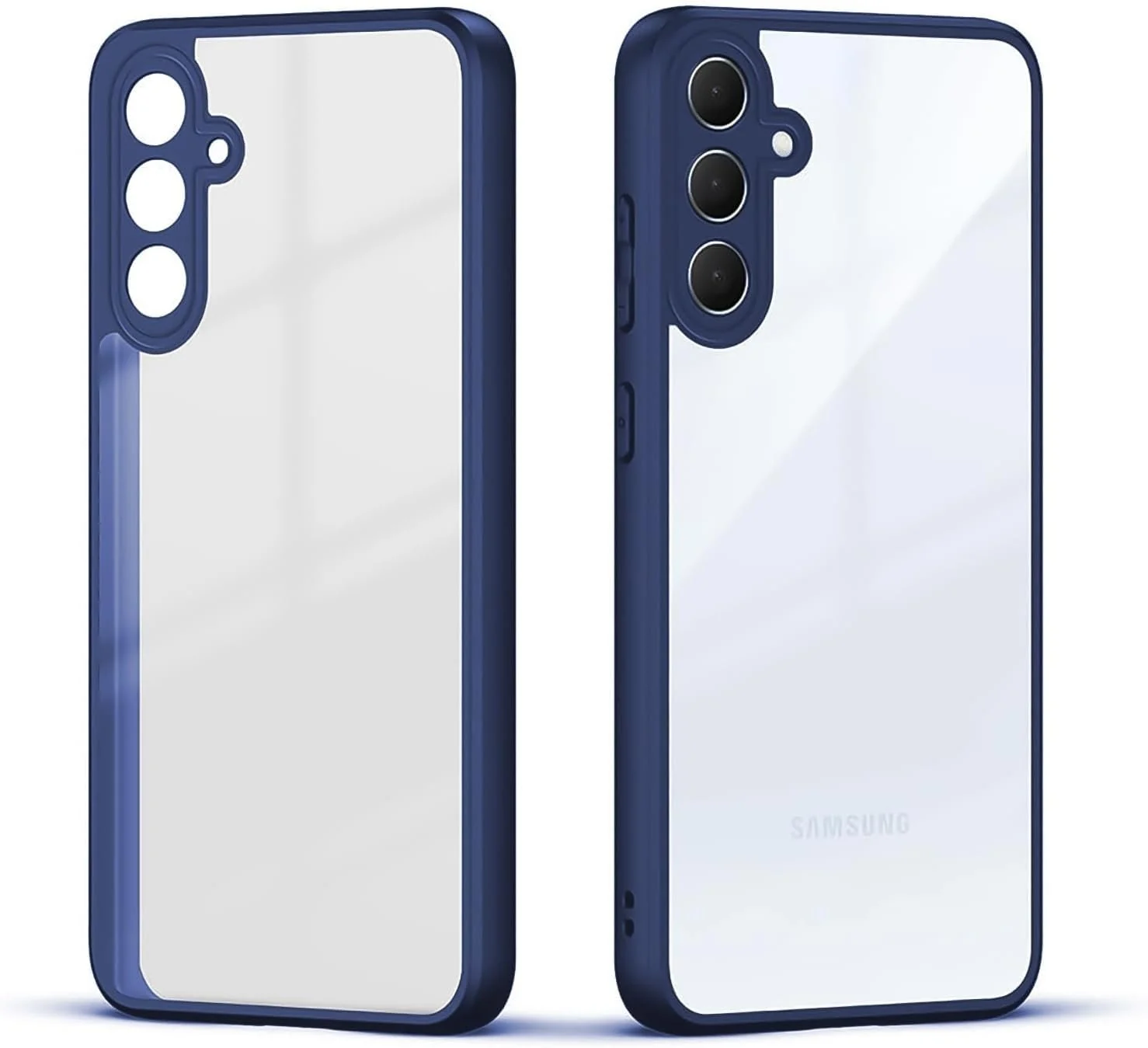 DL3 Mobilak Clear PC and TPU Protective Case for Samsung Galaxy S23 with Camera Protection and Military-Grade Protection - Blue