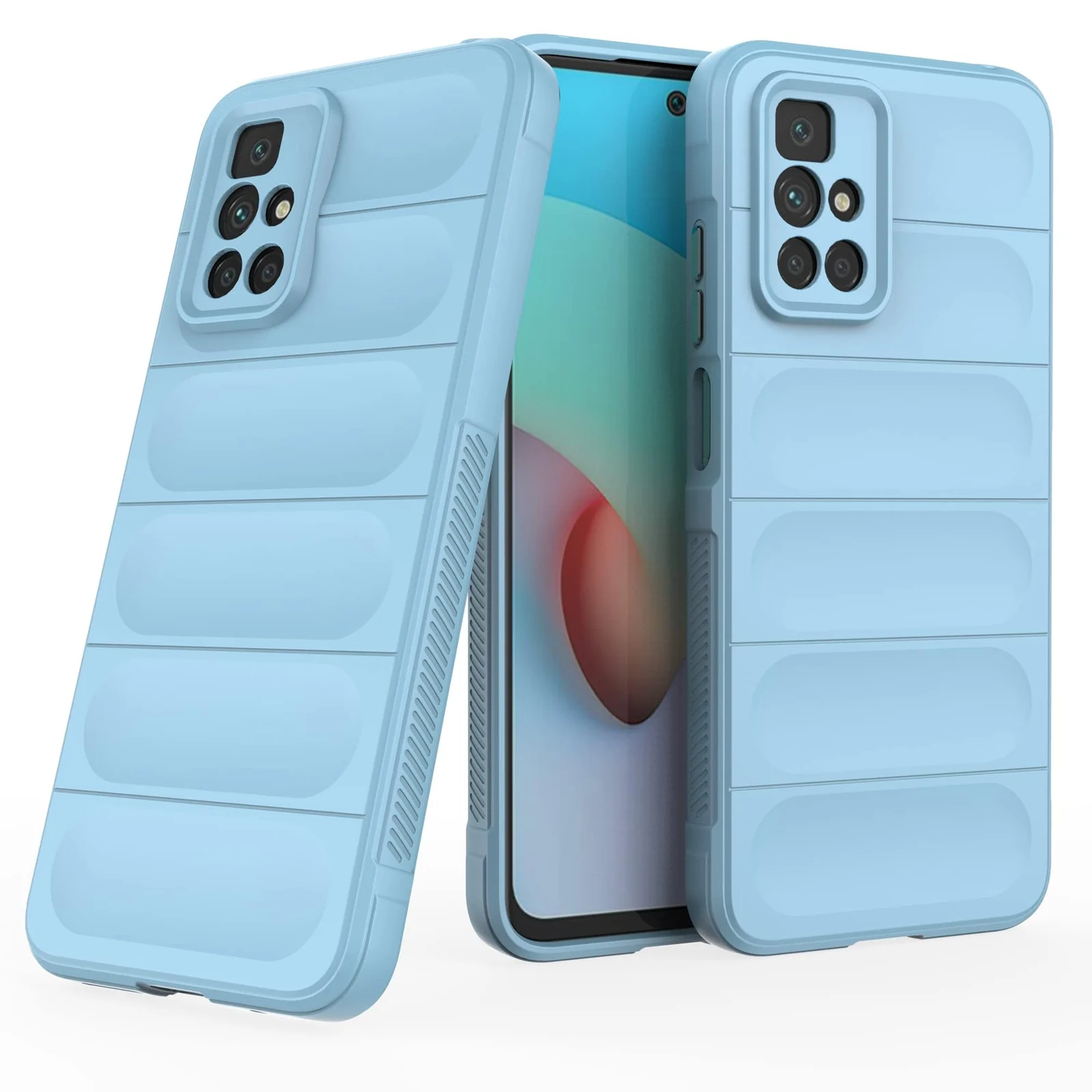 DL3 Mobilak Flexible Silicone and TPU Protective Case with Camera Protection for Xiaomi Redmi 10 4G / Redmi 10 2022 - Baby Blue