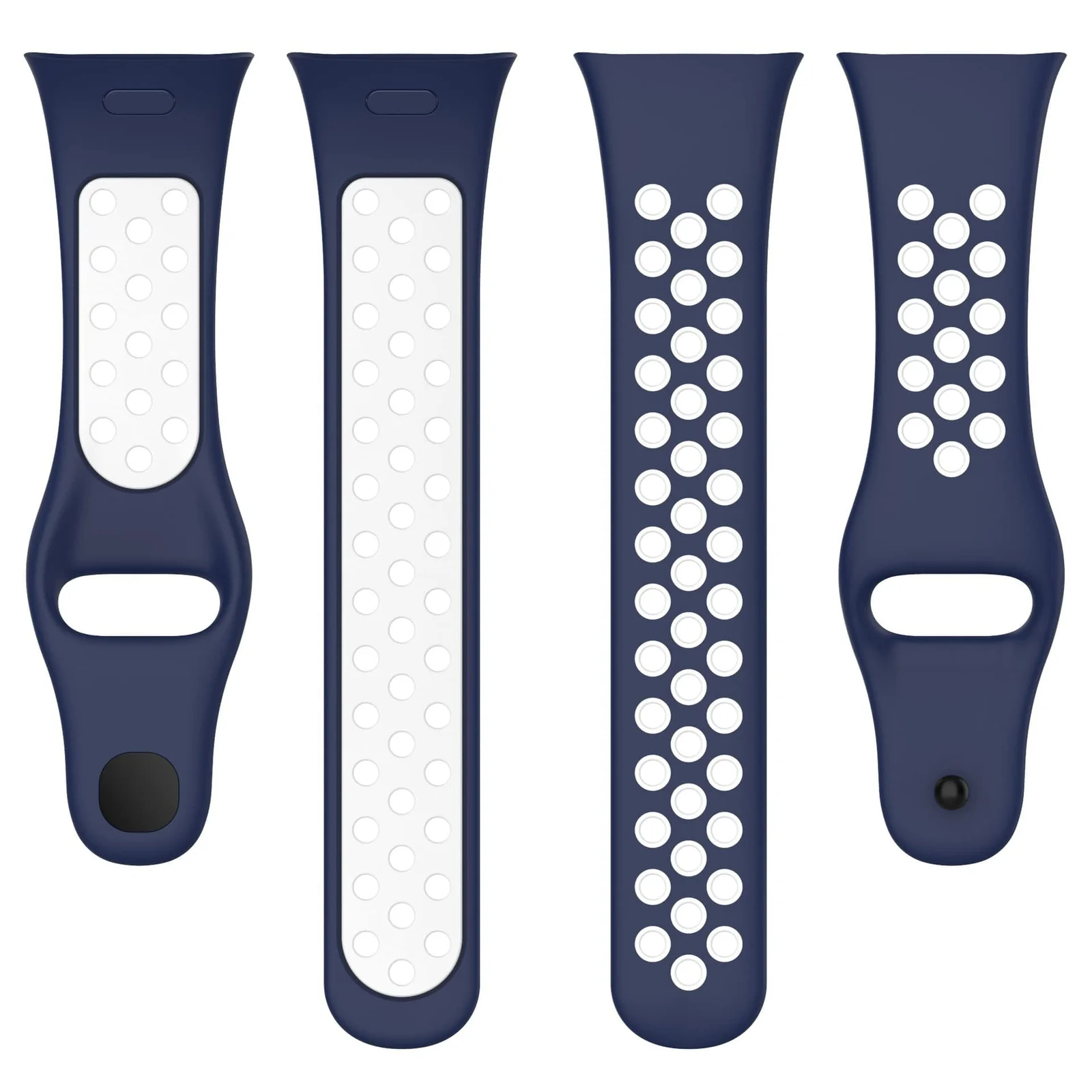 DL3 Mobilak Strap For Xiaomi Redmi Watch 3 (Not for Redmi Watch 3 Lite/Active), [Breathable] Soft Silicone Strap, Two Tone Band, Silicone Replacement Strap - Black