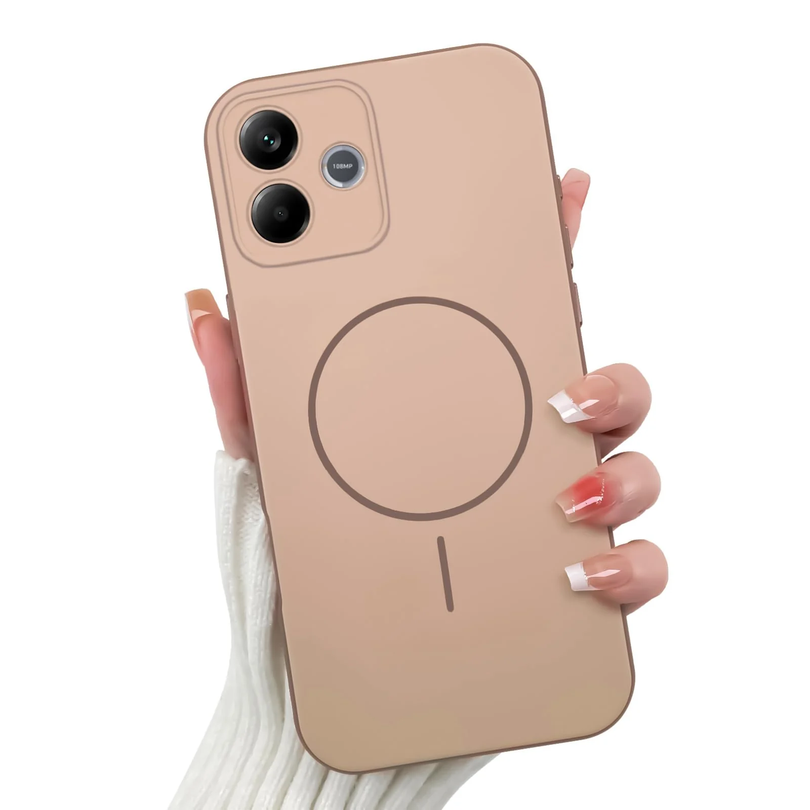 Honor 600 Lite 5G — Mobigon Case For Honor 600 Lite 5G Slim Design [Not Compatible with MagSafe] Soft Silicone Case Flexible TPU Anti-Scratch Protective Cover with Full Camera Protection