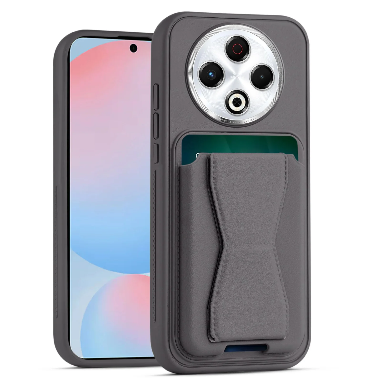 DL3 Mobilak Leather Wallet Case Compatible with Tecno Spark 30, Leather Back Cover With TPU Frame, Shockproof Protective Phone Case with Card Holder Stand