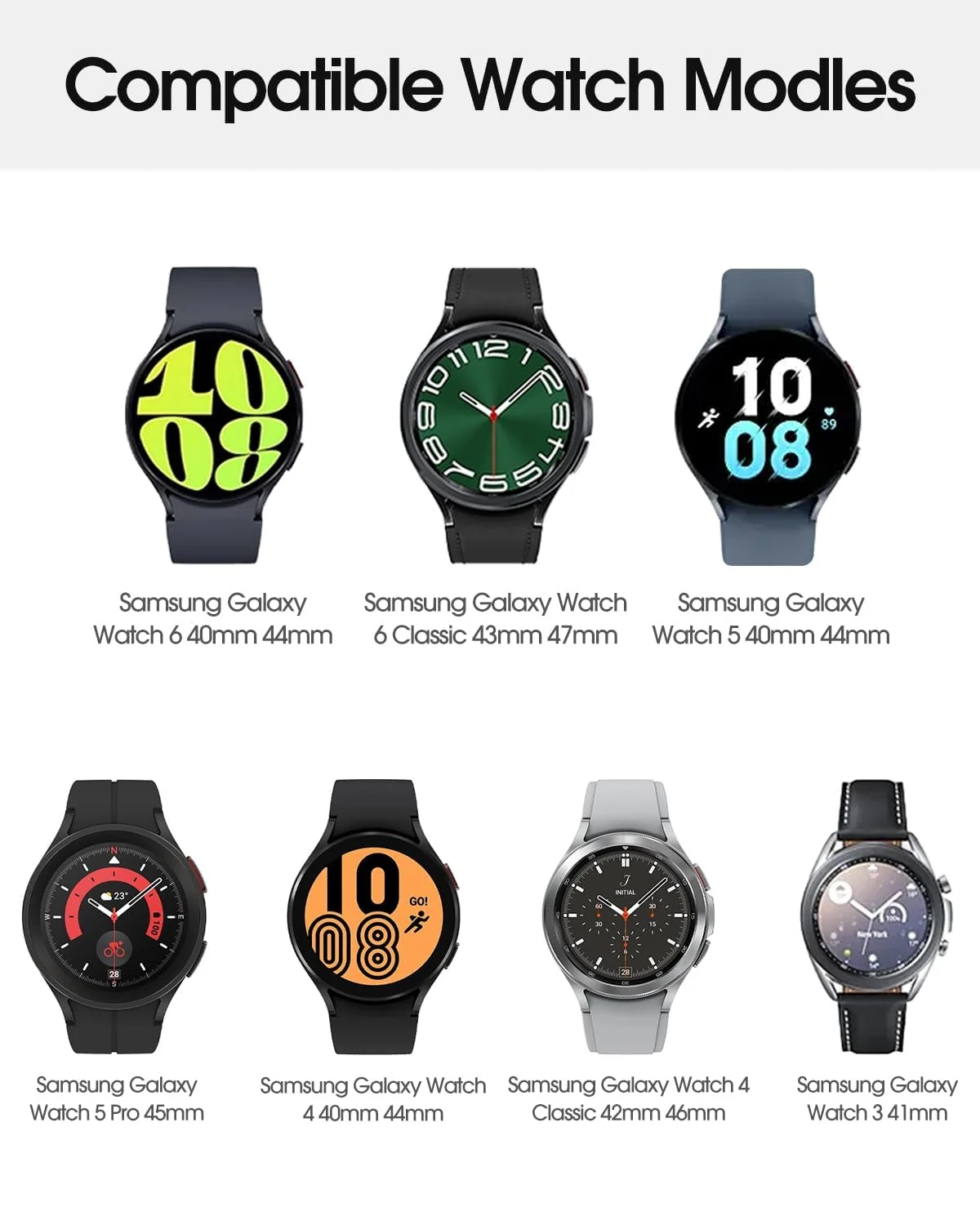 DL3 Mobilak No-Gap Nylon Watch Bands Compatible with Samsung Galaxy Watch 6 5 4 Band 40mm 44mm/Watch 5 Pro Band 45mm/Watch 6 4 Classic Band 42mm 43mm 46mm 47mm, Alpine Loop Woven Sport Strap Men Women - Black