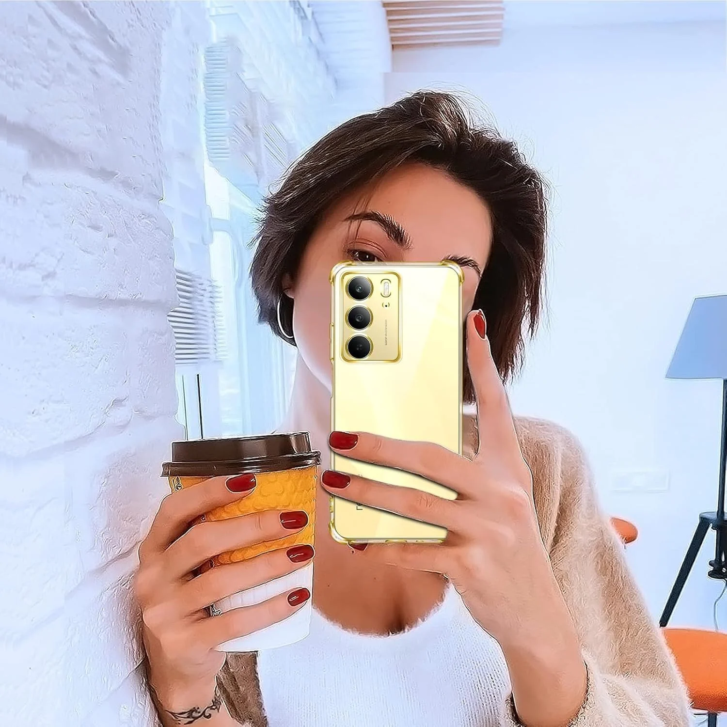 DL3 Mobilak Clear TPU Protective Case for realme C75 with Camera Protection and Shockproof Design - Clear