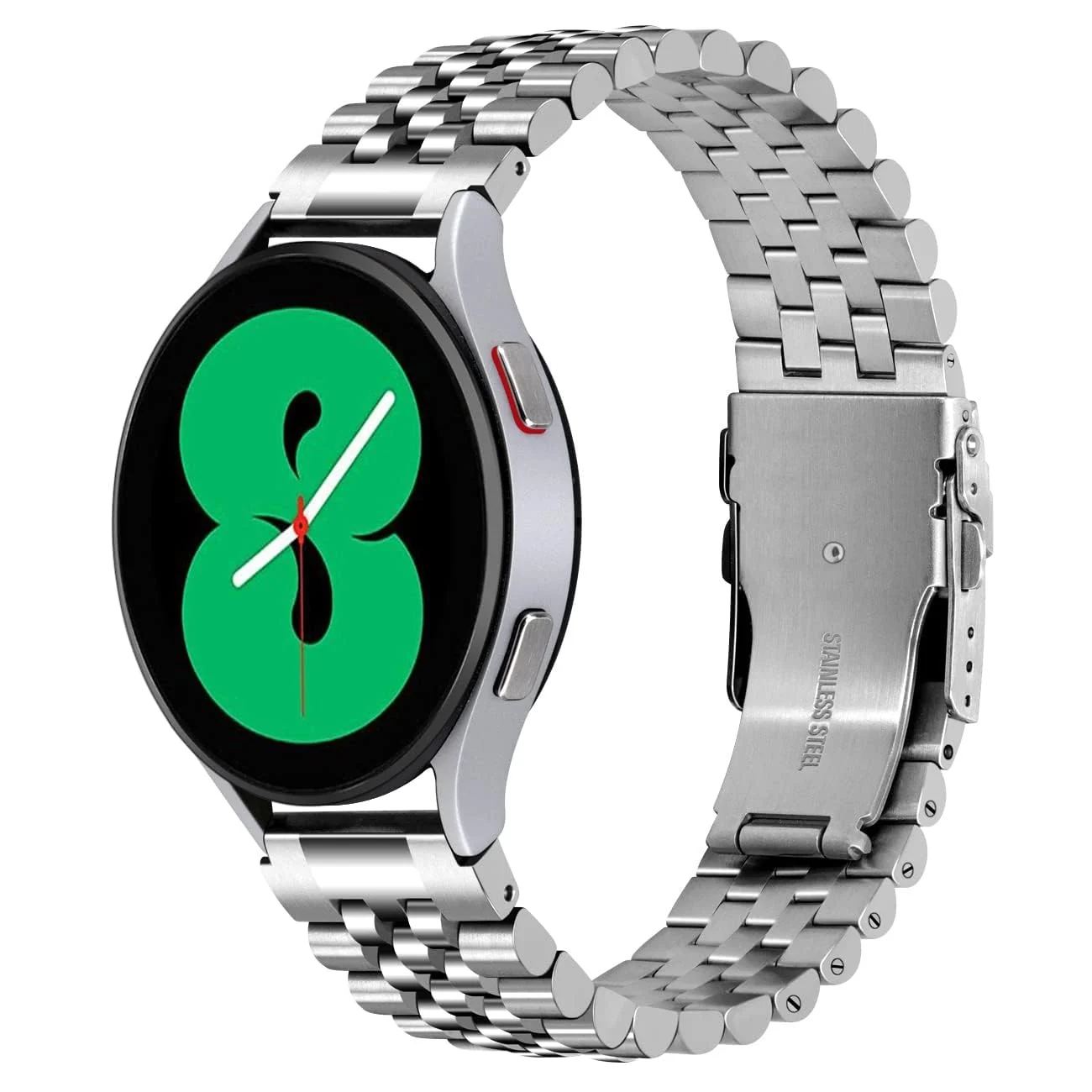 DL3 Mobilak Strap Metal 22MM Bands For Samsung galaxy watch3 45mm /galaxy 46mm/Gear S3/Huawei watch GT3 46MM/GT2E/GT2 Pro/GT GT2 46MM/Magic Watch2 46mm/Amazfit GTR 2/2e/3/3pro/4 - A.Silver