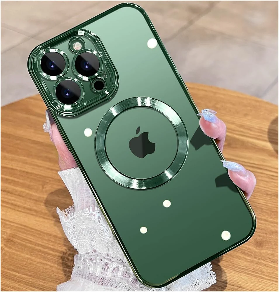 DL3 MOBILAK MagSafe Phone Case with Camera Lens Protector for Apple iPhone 11 Pro, Green