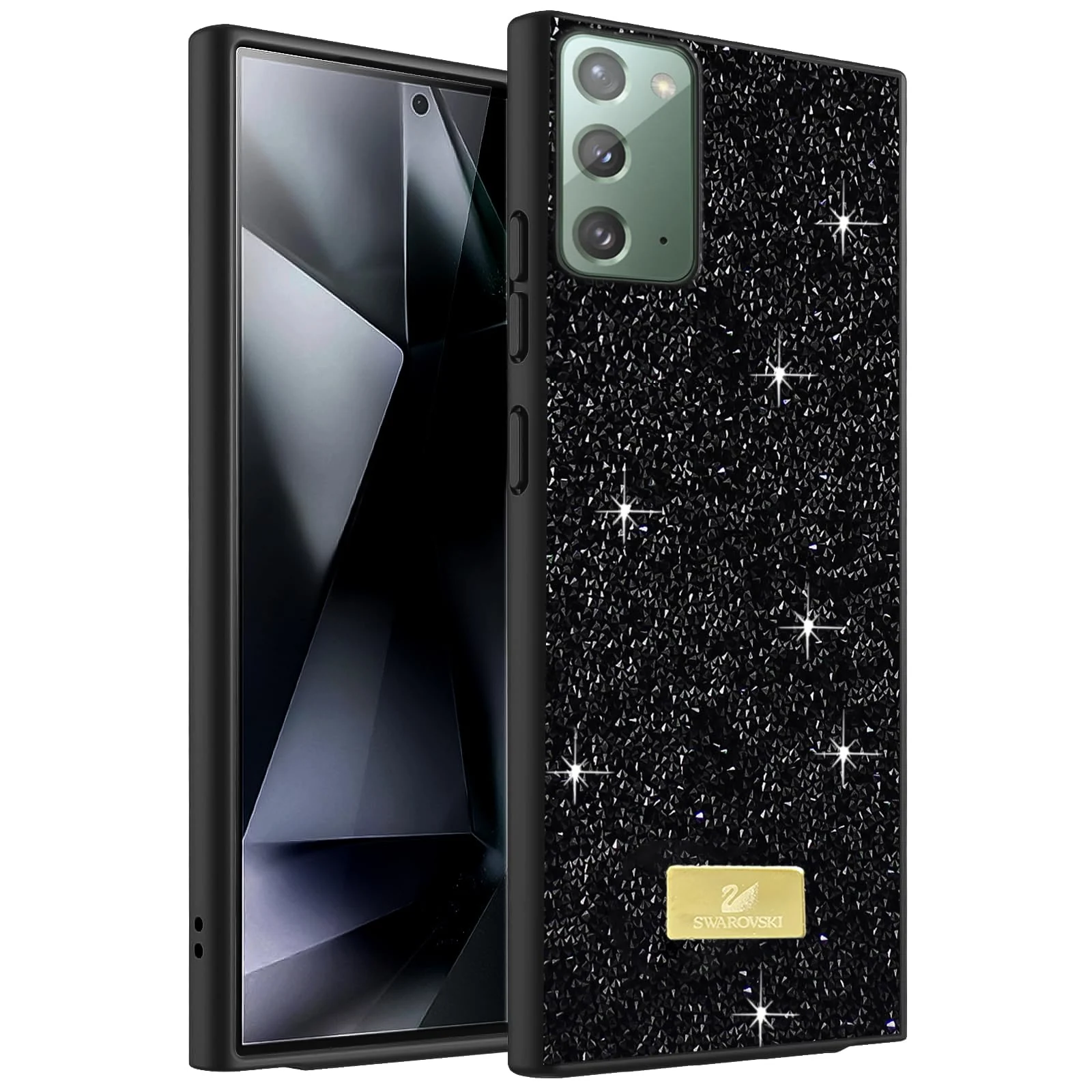 Case For Samsung Galaxy Note 20 5G Case Glitter, Sparkle Diamond Crystal Bling Case with Bling, Ultra Thin Lightweight Full Body Shockproof Anti-Scratch Protective Cover - Black