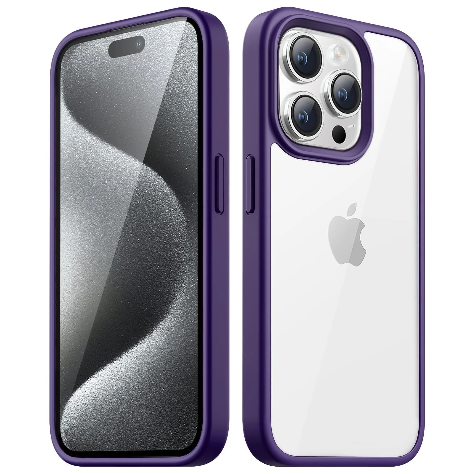 DL3 Mobilak Clear PC and TPU Protective Case for iPhone 14 Pro Max with Shockproof Design and Anti-Yellowing Design - A Purple