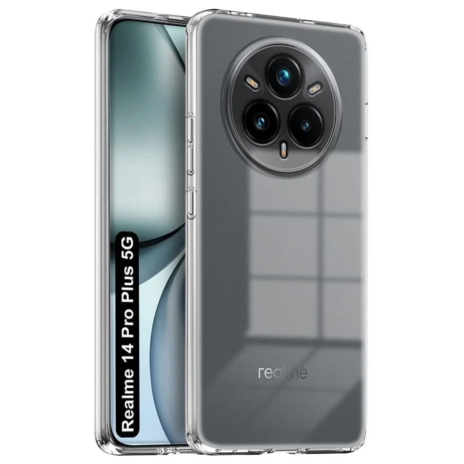 DL3 Mobilak Case Compatible with realme 14 PRO+ 5G / realme 14 PRO Plus 5G, Case Crystal Soft TPU Gel Case Flexible Silicone Anti-Scratch Camera Protection TPU Cover - Clear