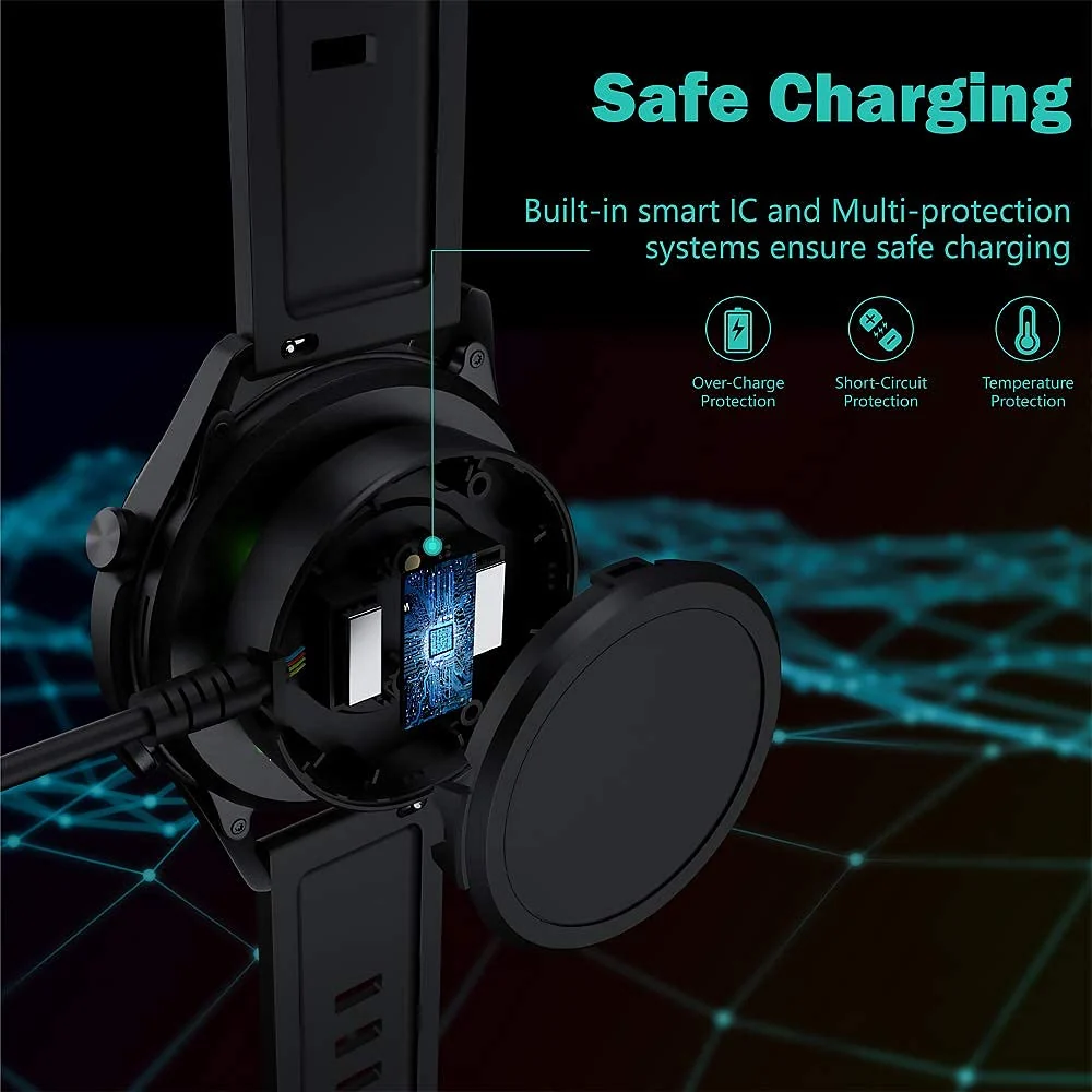 DL3 Mobilak Charger Compatible with Huawei Watch GT/GT2 42mm 46mm/GT 2e Smart Watch, USB Charging Dock Cable for Honor Watch Magic/Magic 2/Watch Dream/Watch GS Pro - Black