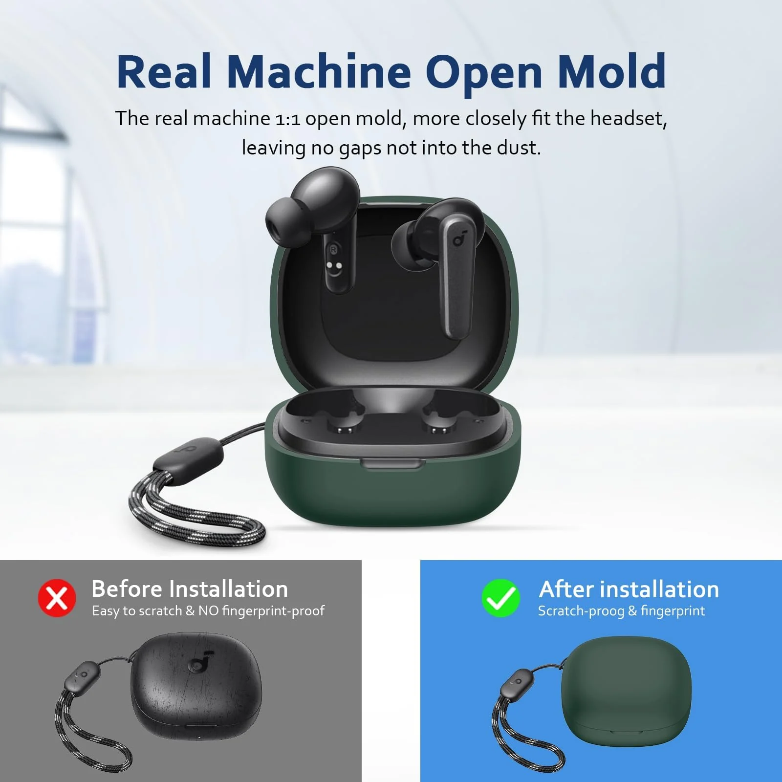 DL3 MOBILAK Silicone Cover Case Compatible with Soundcore R50i, Compatible with Soundcore P20i Portable Protective Case Cover With Keychain - Green