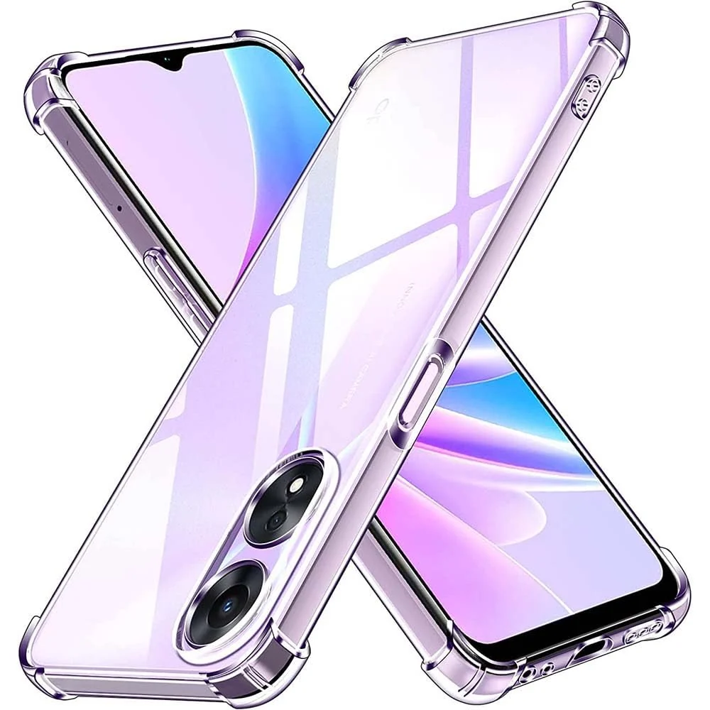 DL3 Mobilak Clear TPU Case for OPPO A58 4G, Camera protection, Shock-absorbing protection, Non-slip grip - Clear