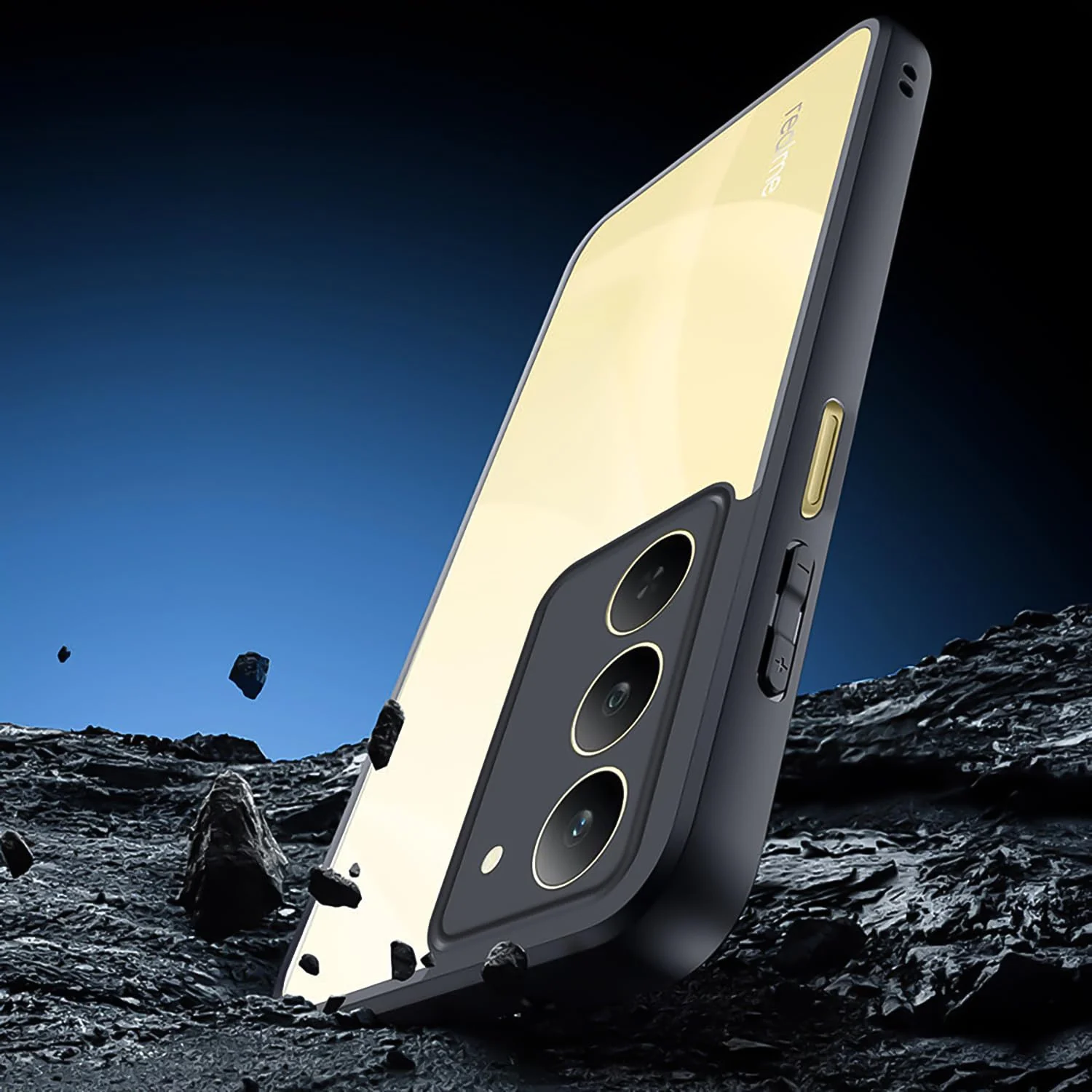 DL3 Mobilak Rugged Protective Case for realme 14X 5G / realme C75 4G, Camera protection, Shock-absorbing protection, Scratch-resistant surface - Black