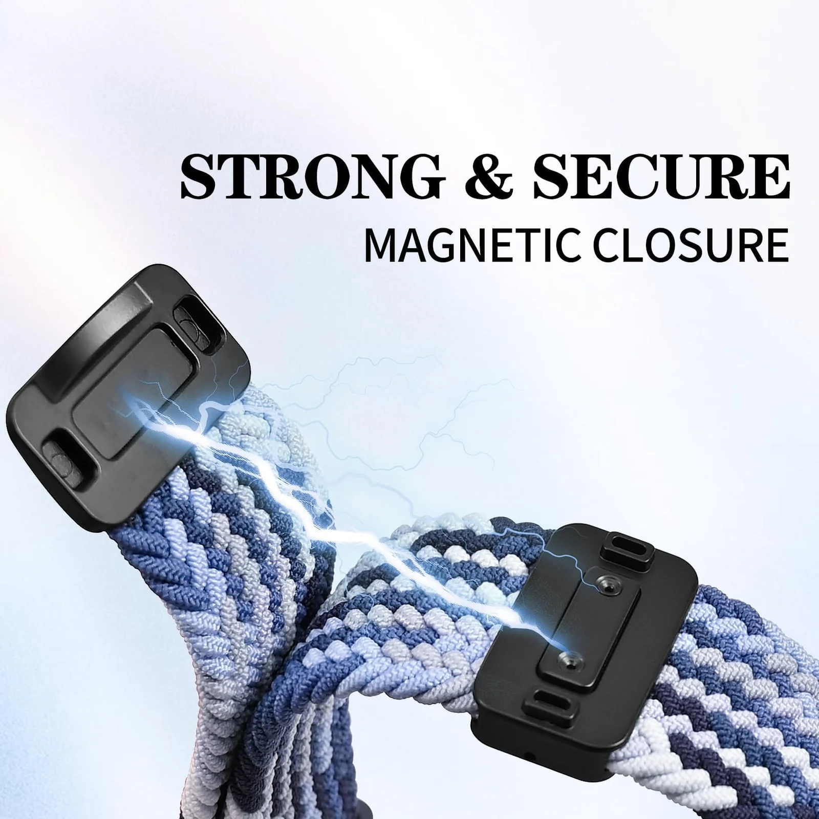 DL3 Mobilak 22mm Magnetic Band for Redmi Watch 5 Active/5 Lite/Samsung Galaxy Watch 3 45mm/Watch 46mm/Gear S3/Huawei watch GT6 GT5 46MM/GT2E/GT6 Pro/GT 5 Pro/Amazfit GTR 4/3, Stretchy Braided Nylon Sport Strap - Gradient Blue