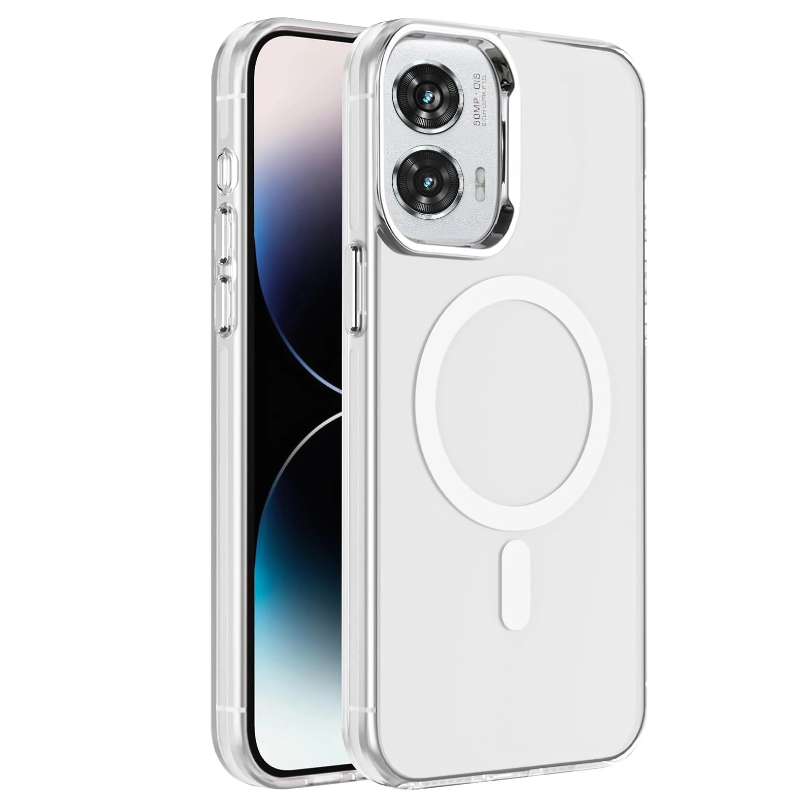 DL3 Mobilak Case For Motorola Edge 50 Fusion Case Crystal [Not Compatible with MagSafe] Soft TPU Gel Case Flexible Silicone Anti-Scratch TPU Cover - Clear