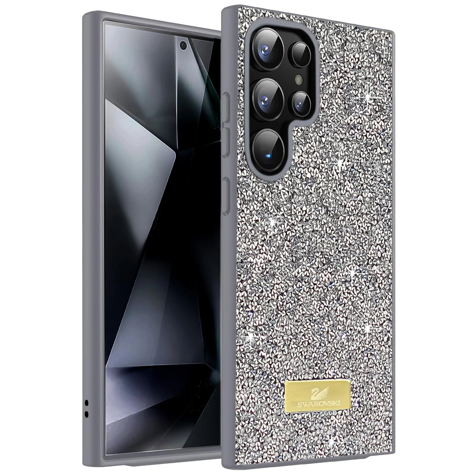 DL3 Mobilak Case for Samsung Galaxy S24 Ultra Glitter, Sparkle Diamond Crystal Bling with Bling, Thin Lightweight Full Body Shockproof Anti-Scratch Protective Cover