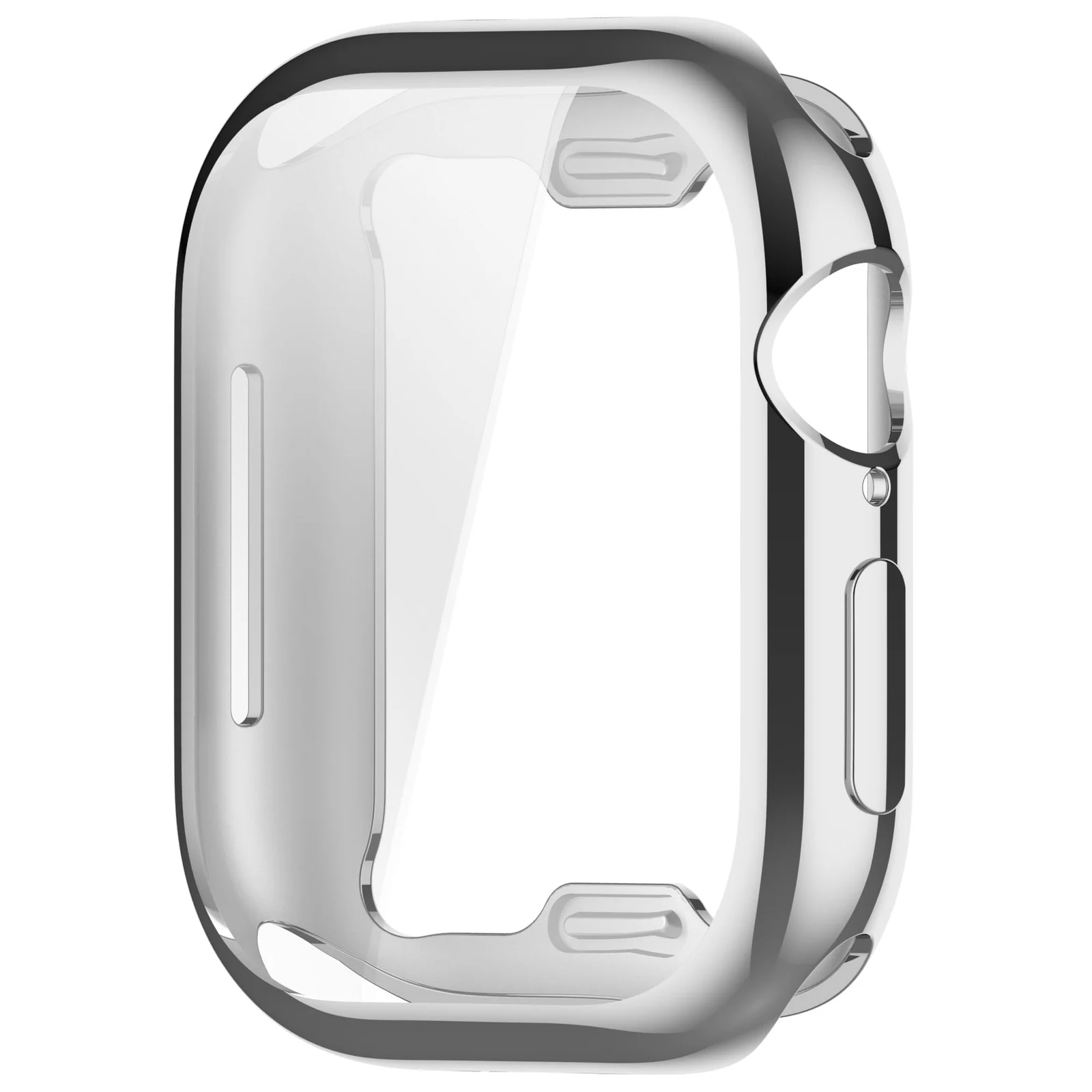 DL3 Mobilak Case Compatible with Apple Watch Series 11/10 46mm Case All-Around with Built-in Screen Protector Watch Soft TPU Shockproof Cover Slim Guard Thin Bumper Shell Protector - Silver