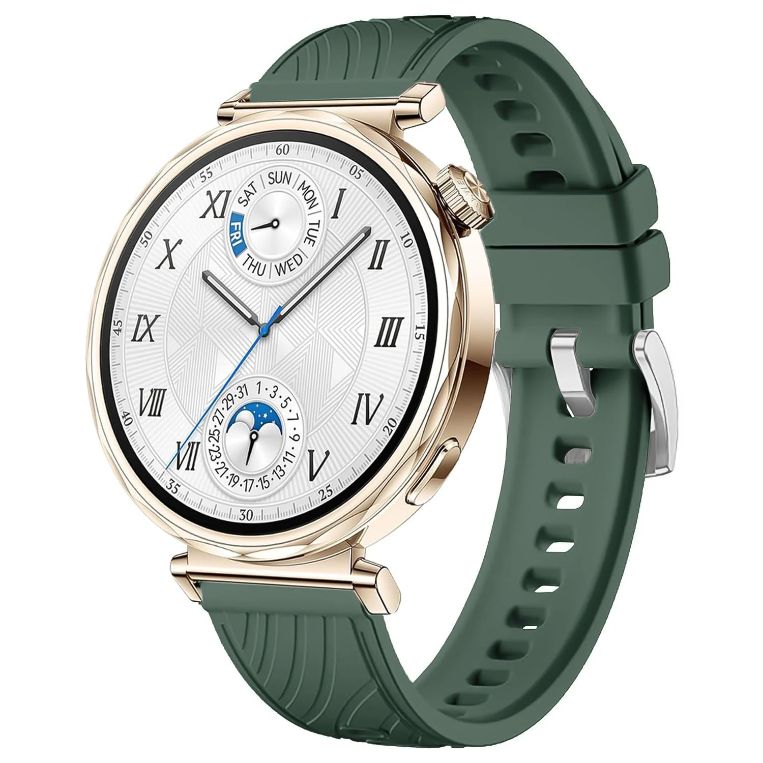 DL3 Mobilak 22mm Silicone Strap for Xiaomi Redmi Watch 5 Lite/5 Active/Samsung Galaxy Watch 3 45mm/Watch 46mm/Gear S3/Huawei watch GT6 GT5 GT4 GT3 (46MM)/GT2E/GT 3 Pro/GT 5 Pro, Silicone Sport Replacement Band - Green