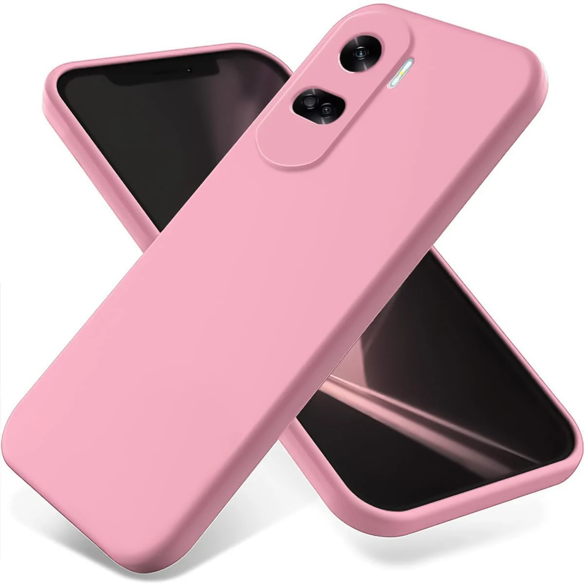 DL3 Mobilak Silicone Protective Case for Honor 90 Lite, Shock-absorbing protection, Scratch-resistant surface, Soft microfiber lining - Pink