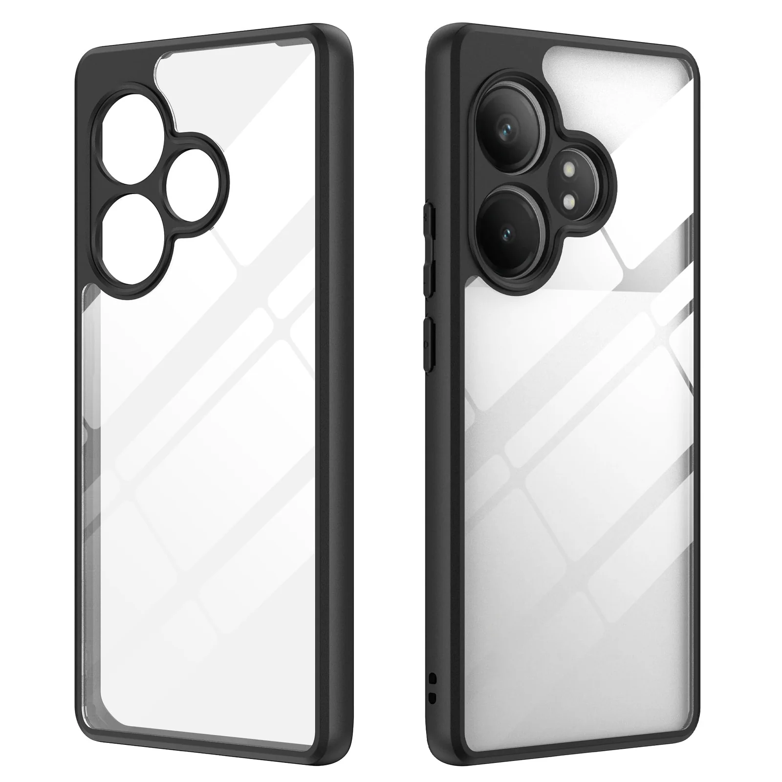 DL3 Mobilak Clear TPU Case for Xiaomi Redmi 13 4G / Redmi Note 13R 5G / Poco M6 4G, Camera protection, Shock-absorbing protection, Scratch-resistant surface - Black
