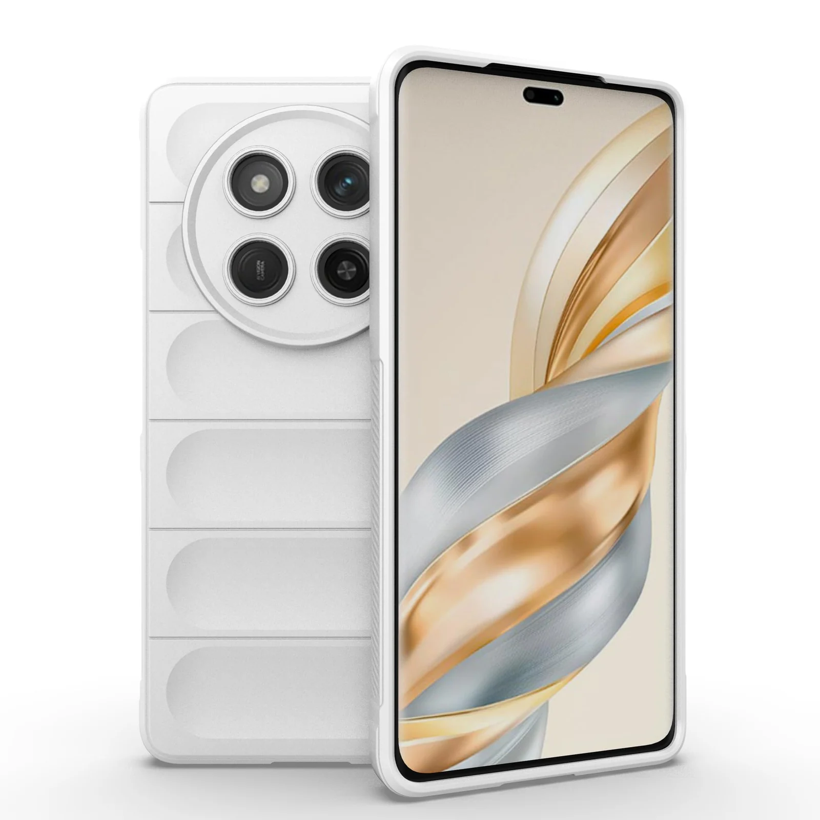 DL3 Mobilak Flexible Silicone and TPU Protective Case with Camera Protection for Honor X9C - White