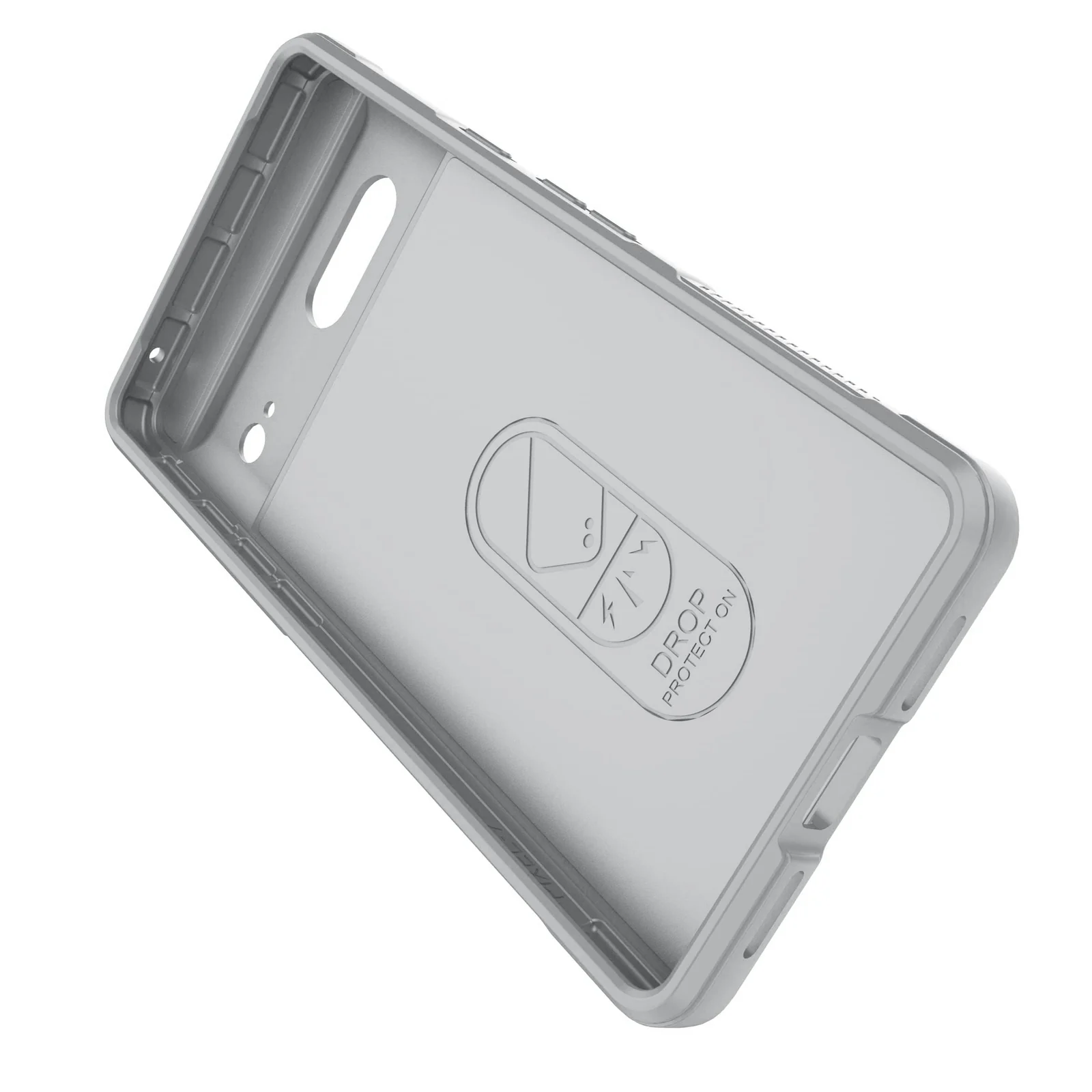 DL3 Mobilak Flexible Silicone and TPU Protective Case with Camera Protection for Google Pixel 7 - Gray