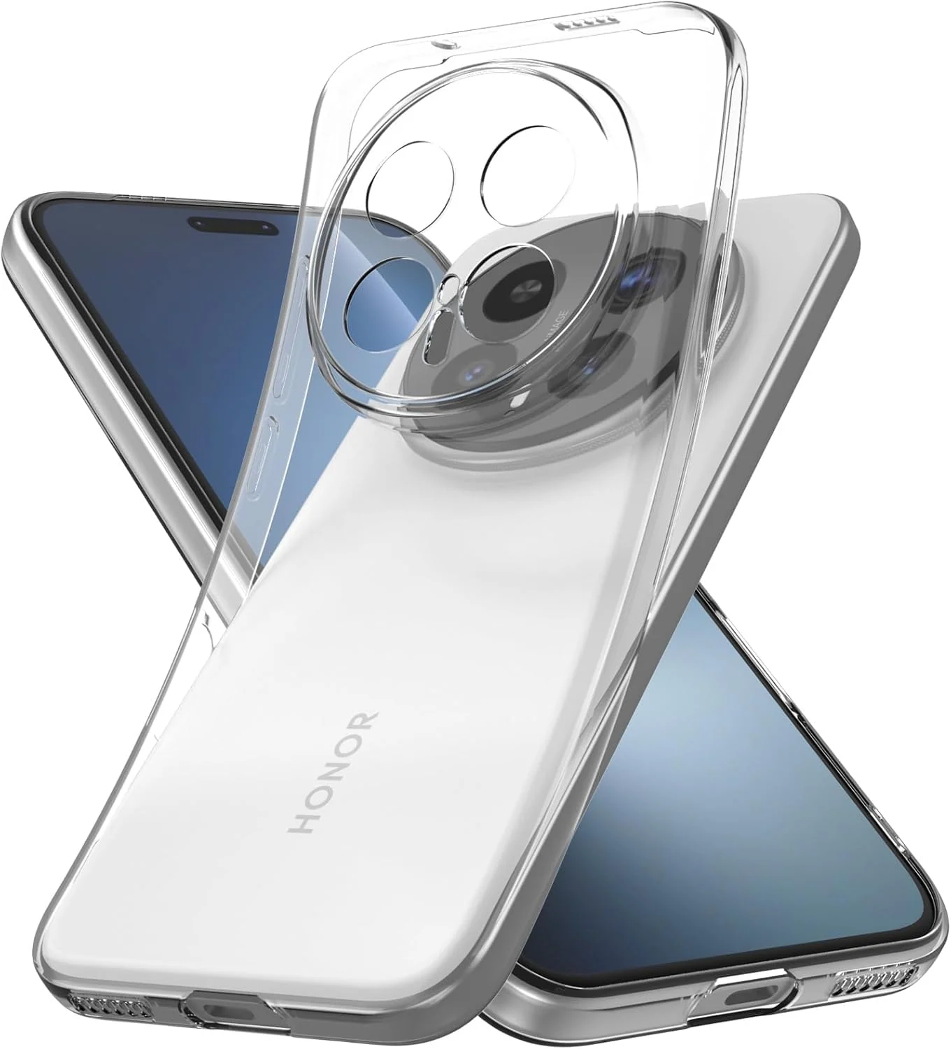 DL3 Mobilak Case Compatible with Honor Magic 8 Pro 5G, Case Crystal Soft TPU Gel Case Flexible Silicone Anti-Scratch Camera Protection TPU Cover - Clear