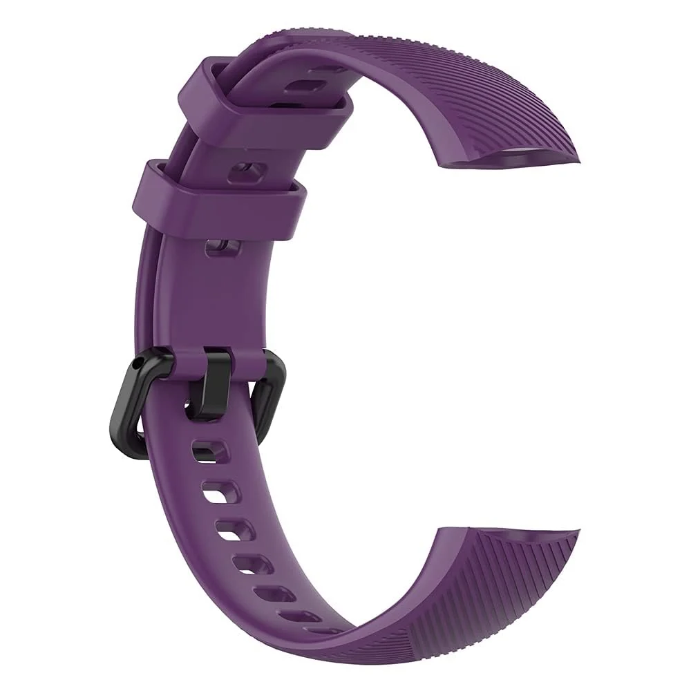 DL3 Mobilak Compatible for Honor Band 5/Honor Band 4 Strap, Soft Silicone Sport Wristband Adjustable Accessory Bracelet Replacement Band for Honor Band 5/Band 4 - Purple