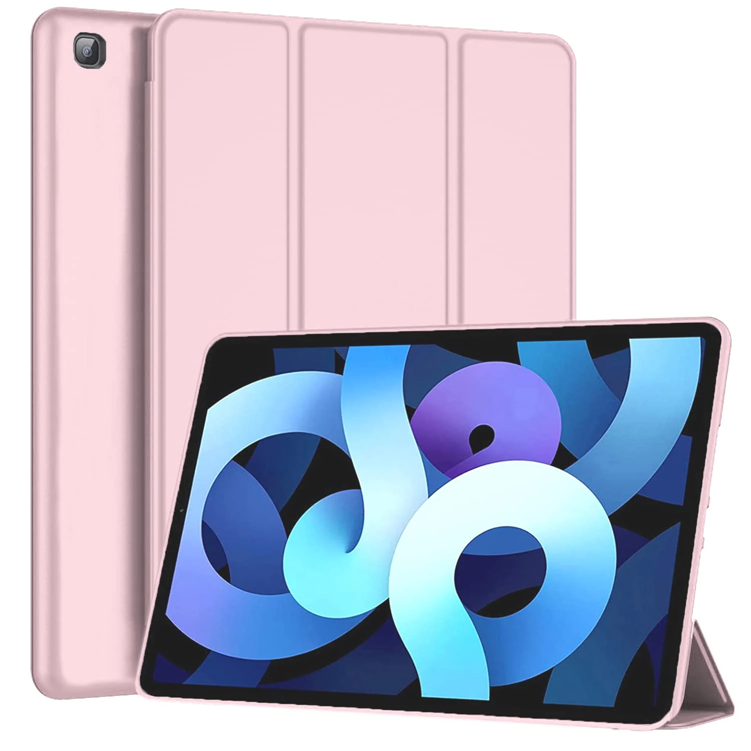 DL3 Mobilak Smart Case Compatible with Samsung Galaxy Tab A7 Lite 8.7 2021 (SM-T220/ T225/T227), Case Flip Cover Leather Case Soft TPU Back And Trifold Stand With Auto Sleep - Pink Sand